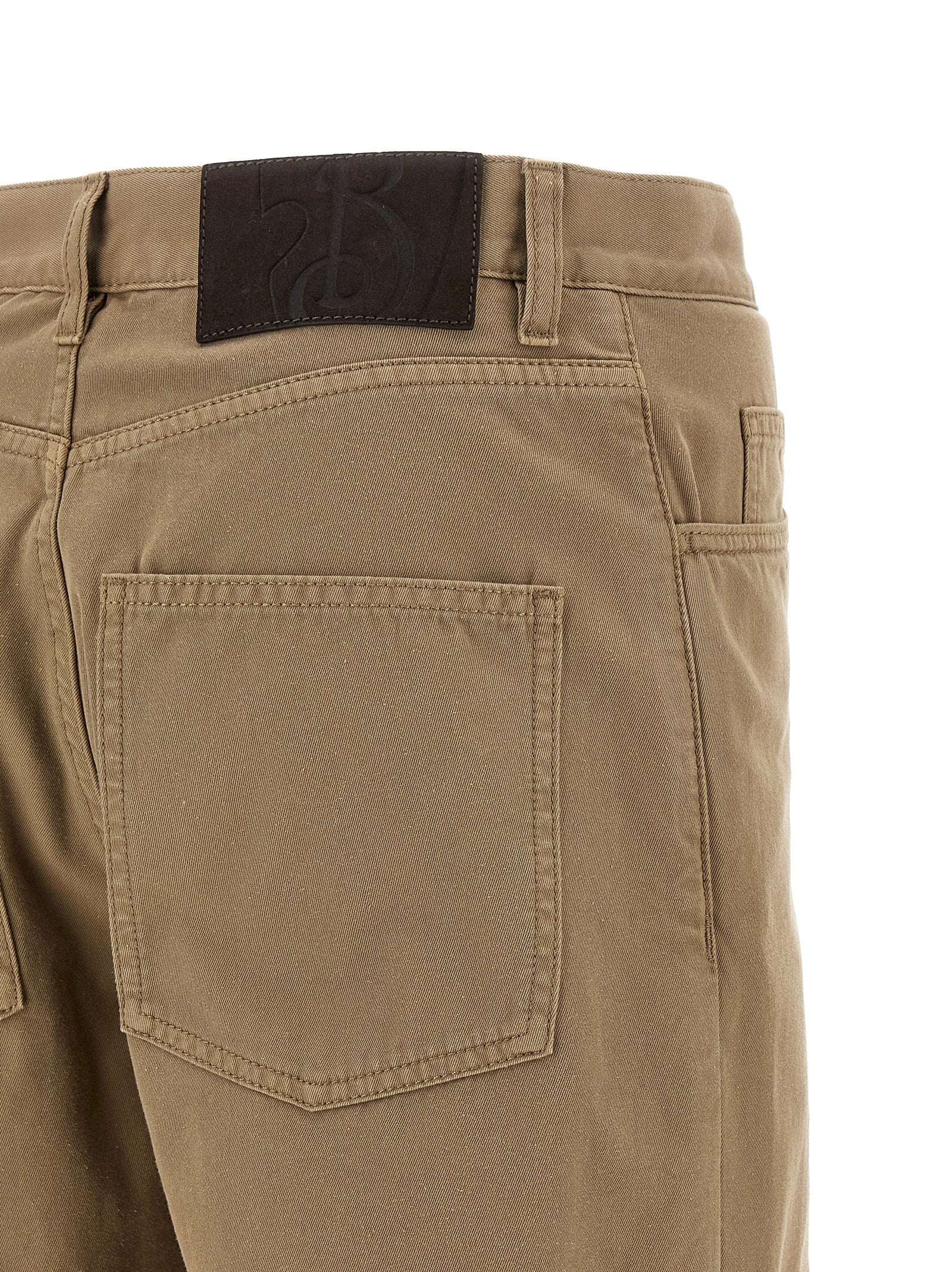 Burberry Beige Cotton Casual Pants Burberry
