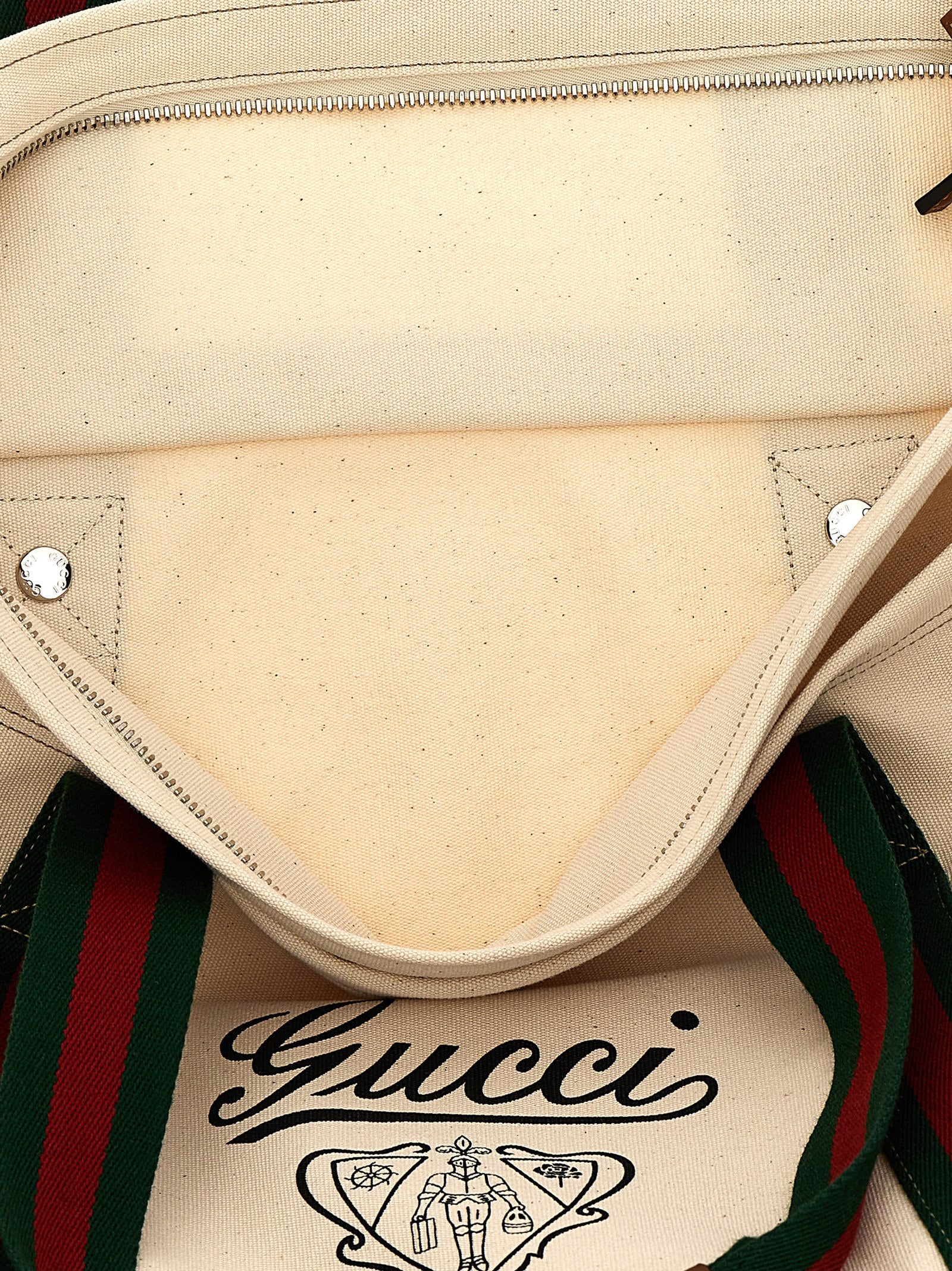 Gucci White Cotton Tote Bag Gucci