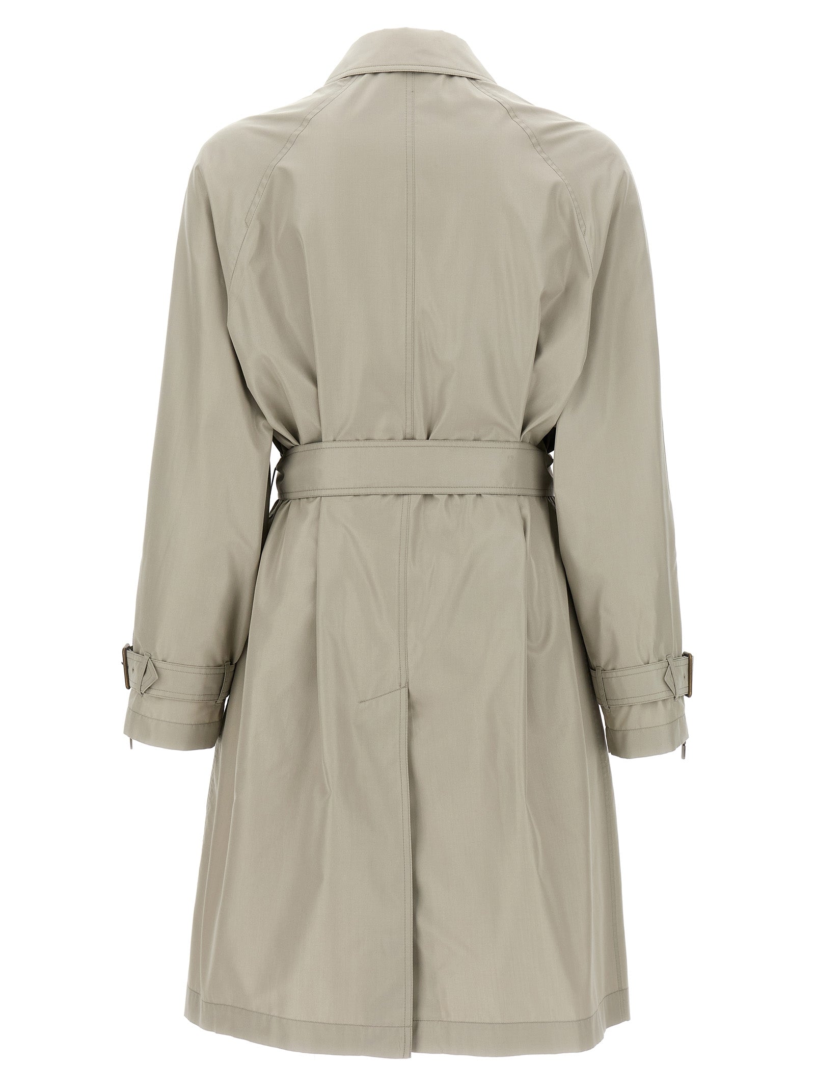 Burberry Gray Satin Coat Burberry