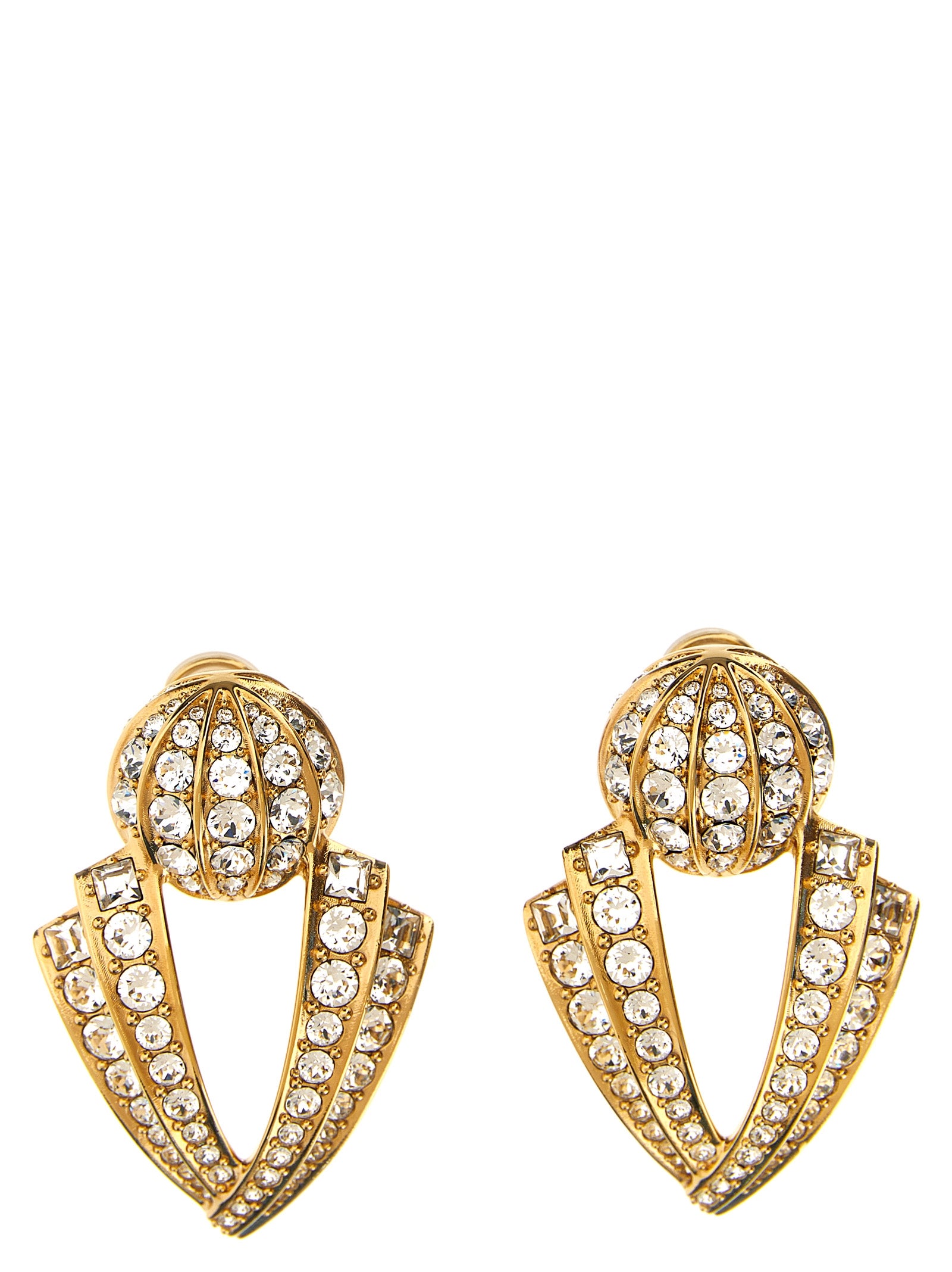 Valentino Garavani Gold Brass Earrings Valentino Garavani