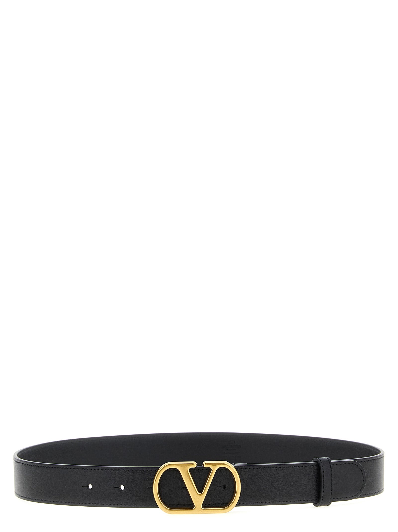 Valentino Garavani Black Calfskin Regular Belt Valentino Garavani