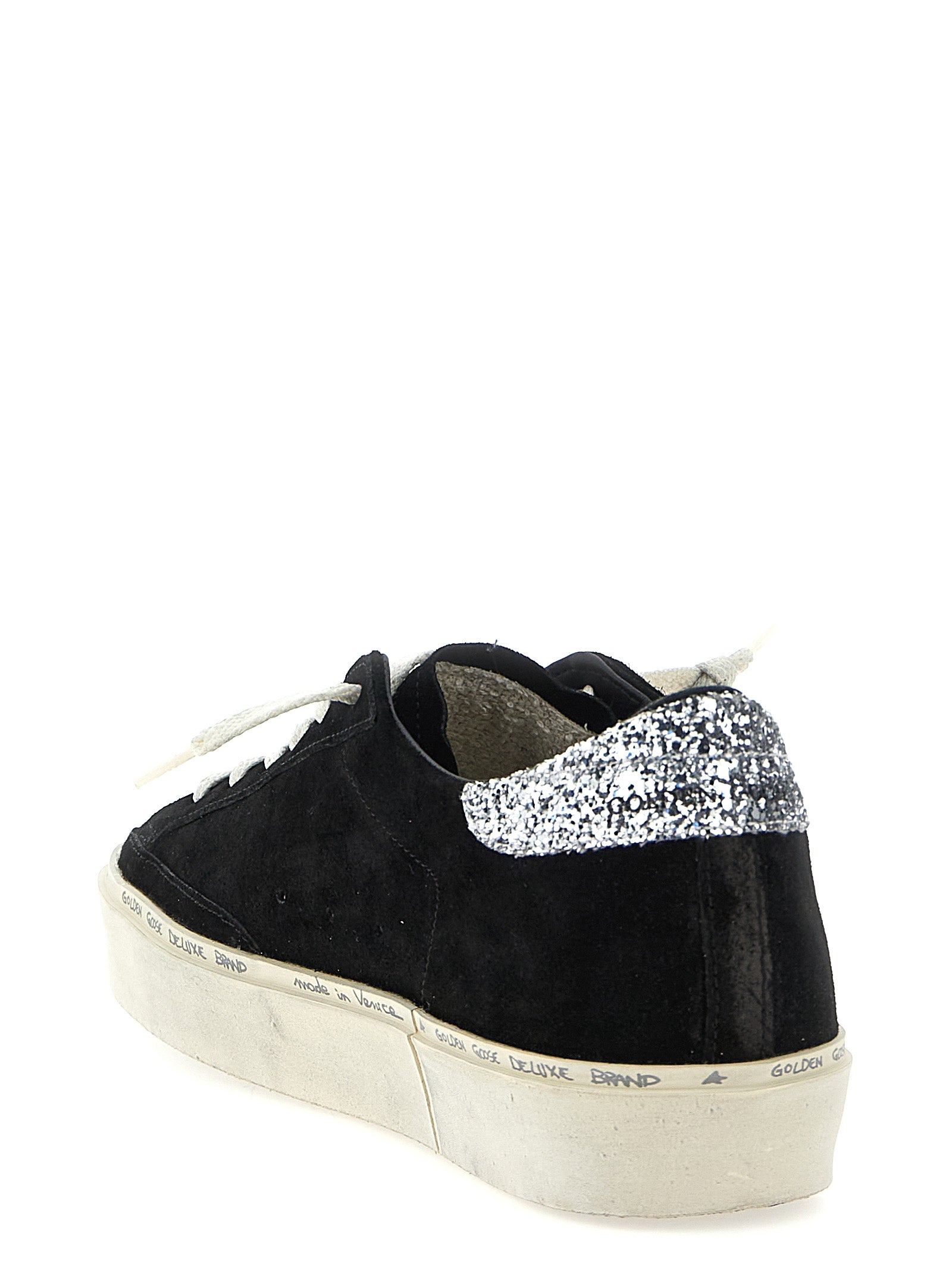 Golden Goose Black Leather Low Top Sneakers Golden Goose