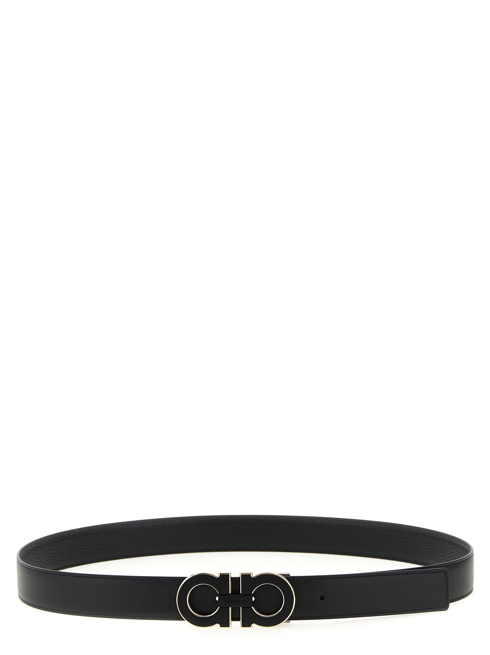 Ferragamo Black Calfskin Regular Belt Ferragamo