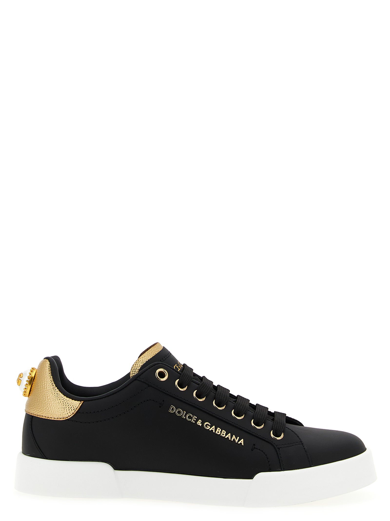 Dolce & Gabbana Black Calfskin Sneakers Dolce & Gabbana