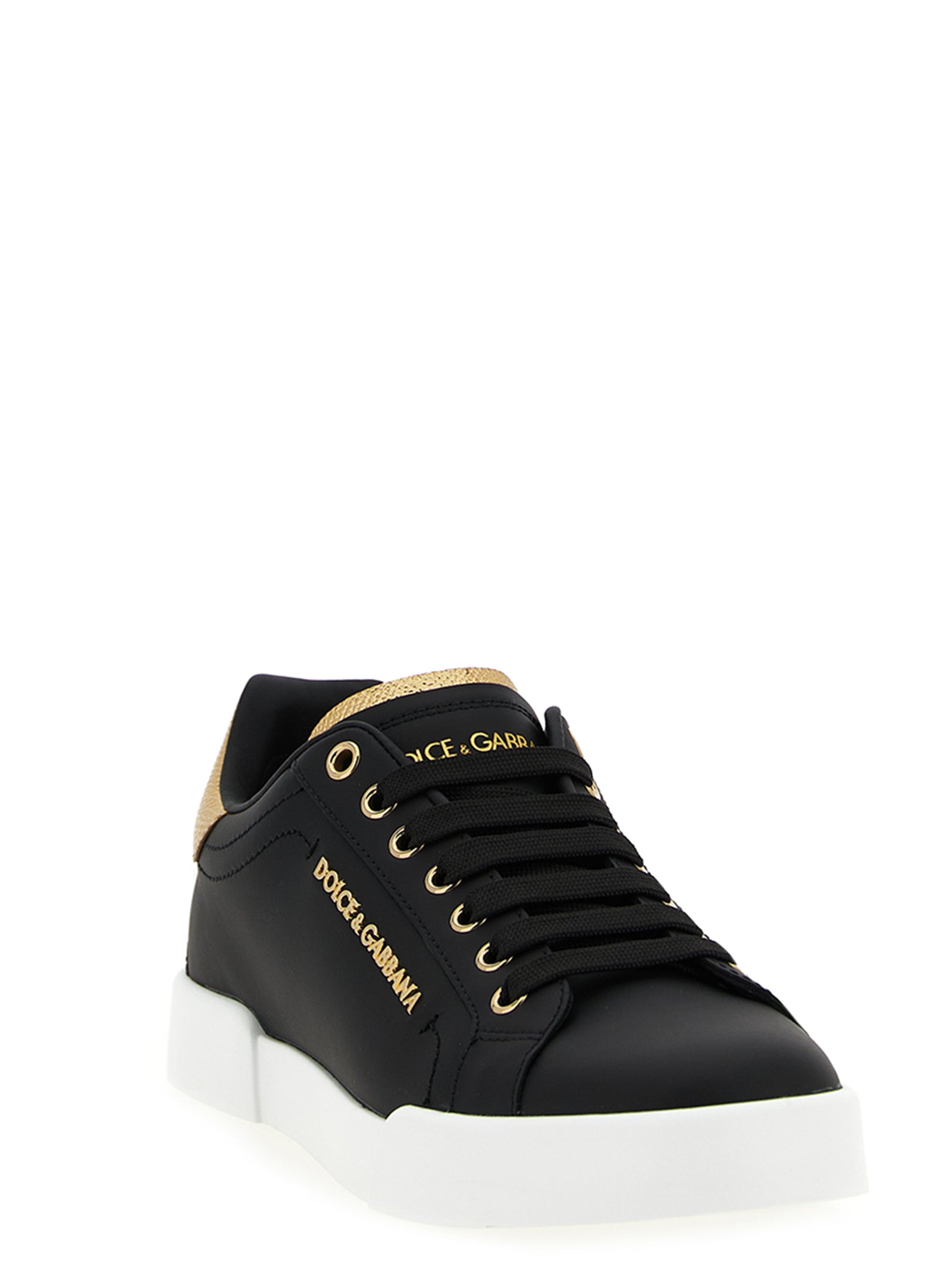 Dolce & Gabbana Black Calfskin Sneakers Dolce & Gabbana