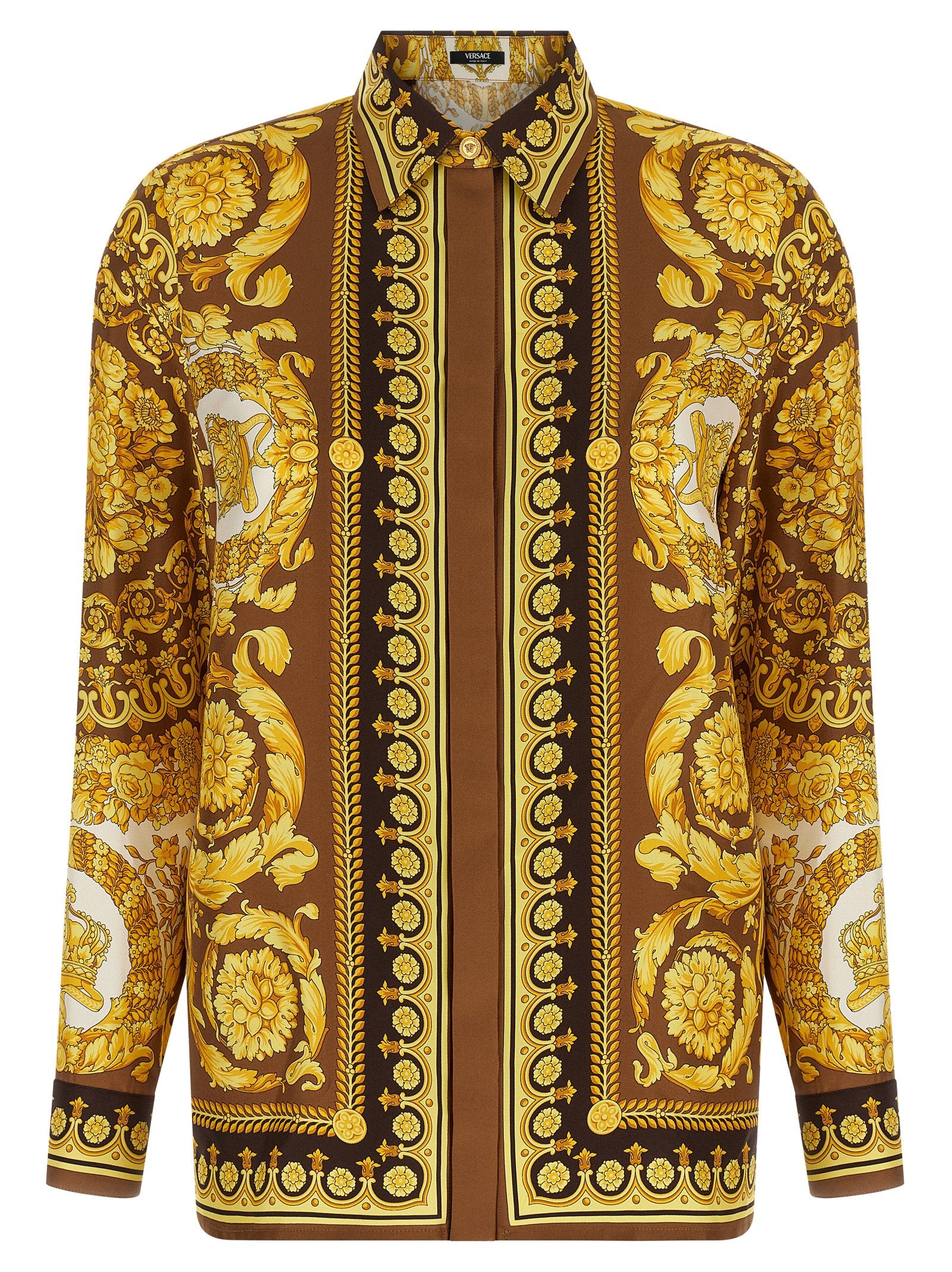 Versace Gold Silk Blouse Versace