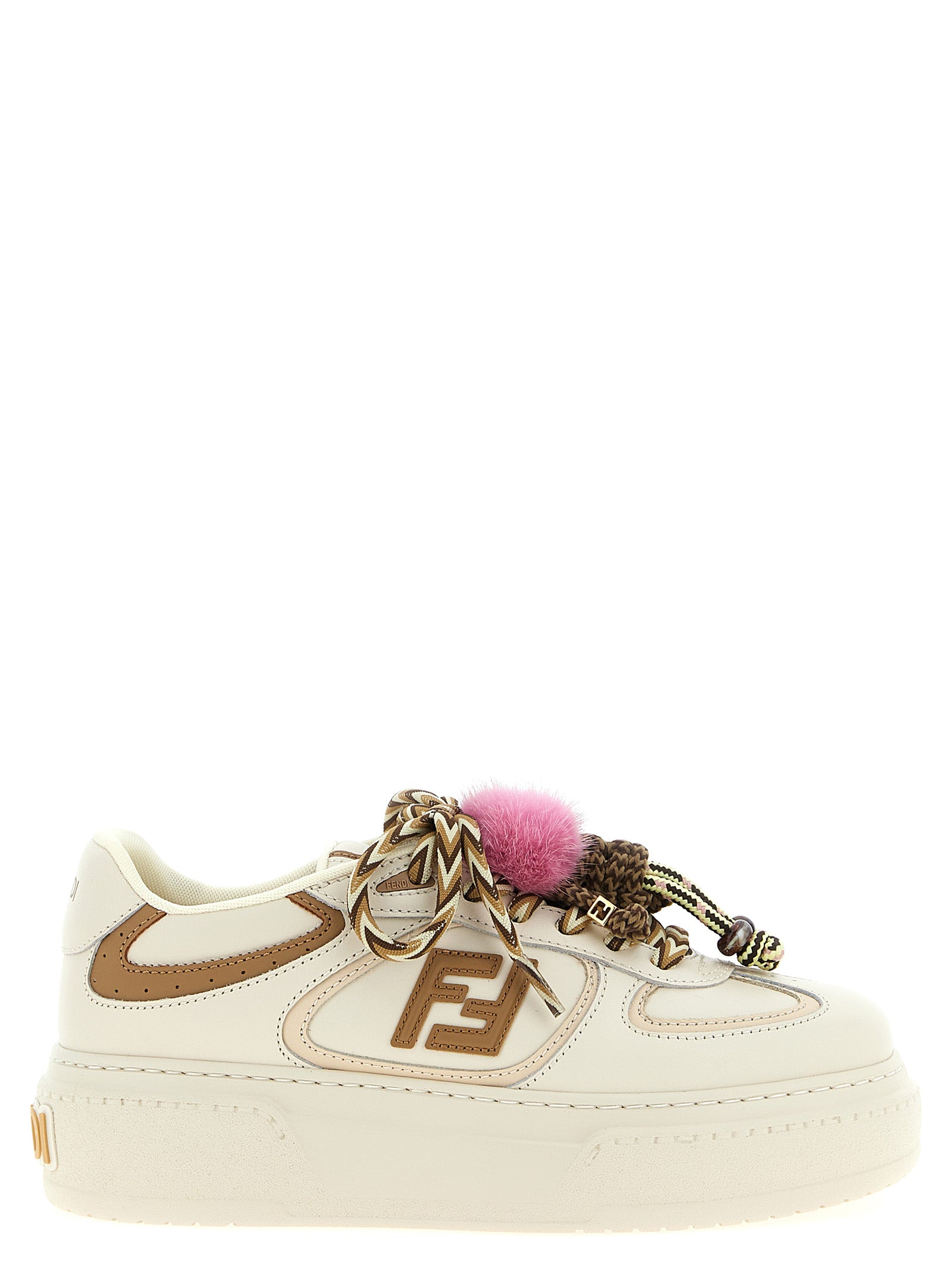 Fendi Multicolor Calfskin Platform Sneakers Fendi