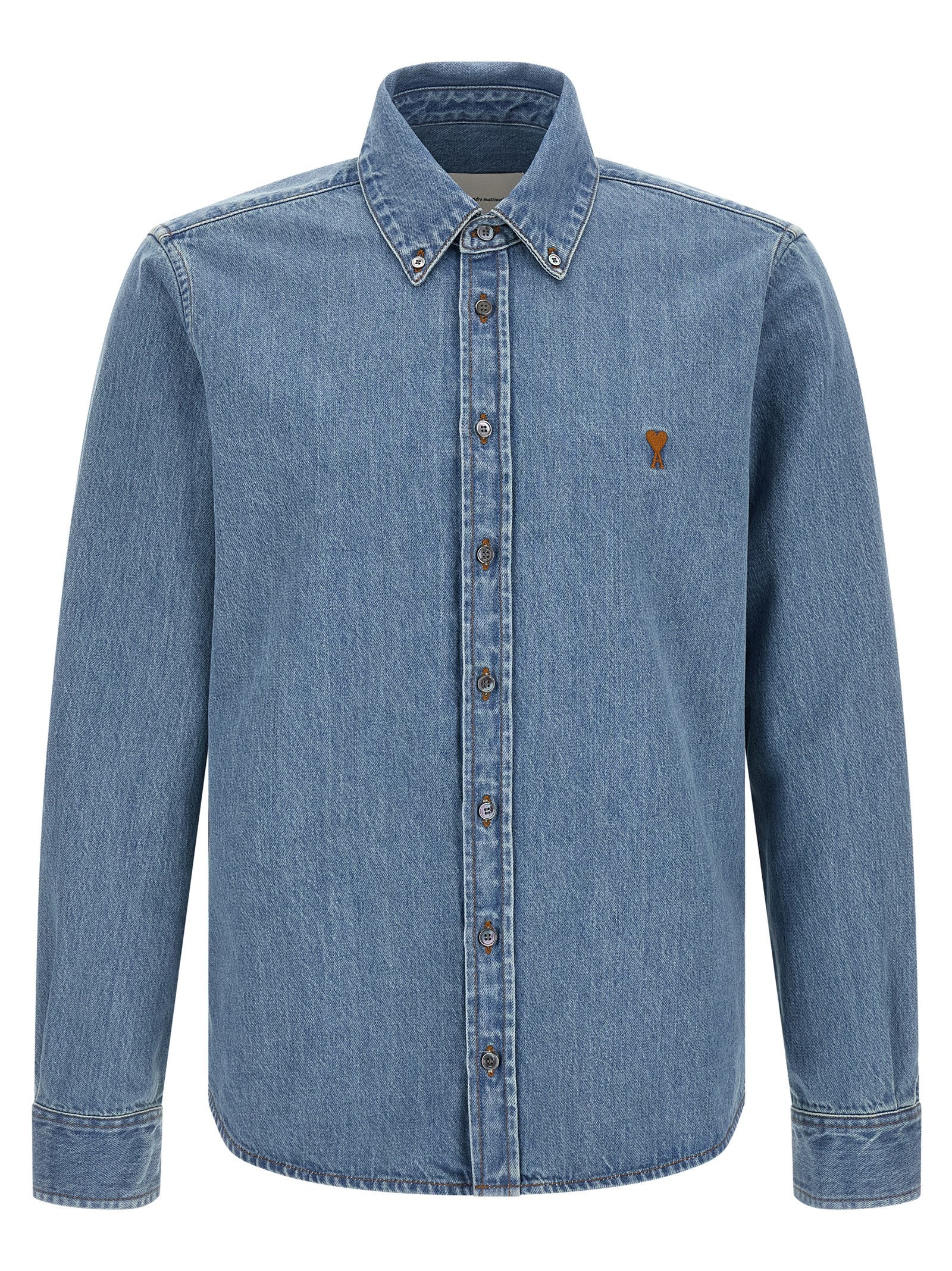 Ami Paris Blue Cotton Blouse Ami Paris