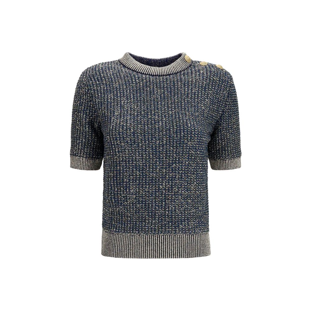 Balmain Blue Polyamide Sweatshirt Balmain