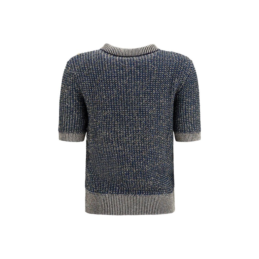 Balmain Blue Polyamide Sweatshirt Balmain