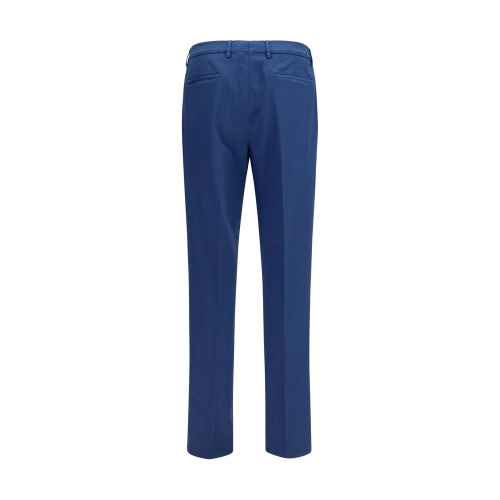 Brunello Cucinelli Blue Cotton Chino Pants Brunello Cucinelli