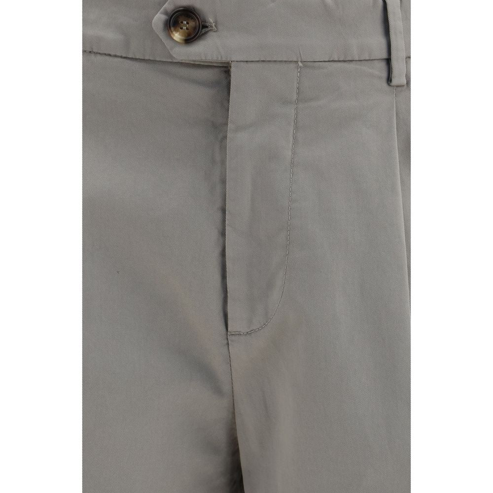 Brunello Cucinelli Bicolor Cotton Chino Pants Brunello Cucinelli