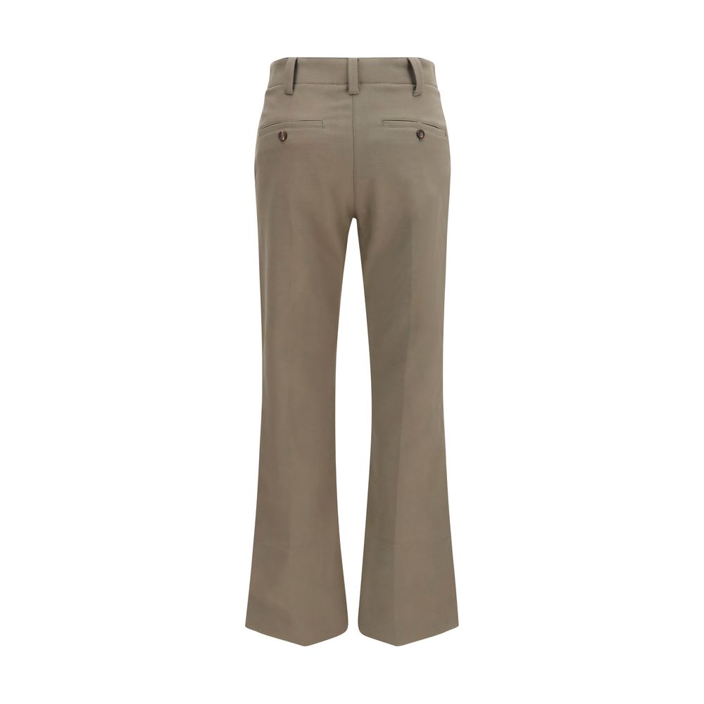 Brunello Cucinelli Brown Cotton Flared Pants Brunello Cucinelli