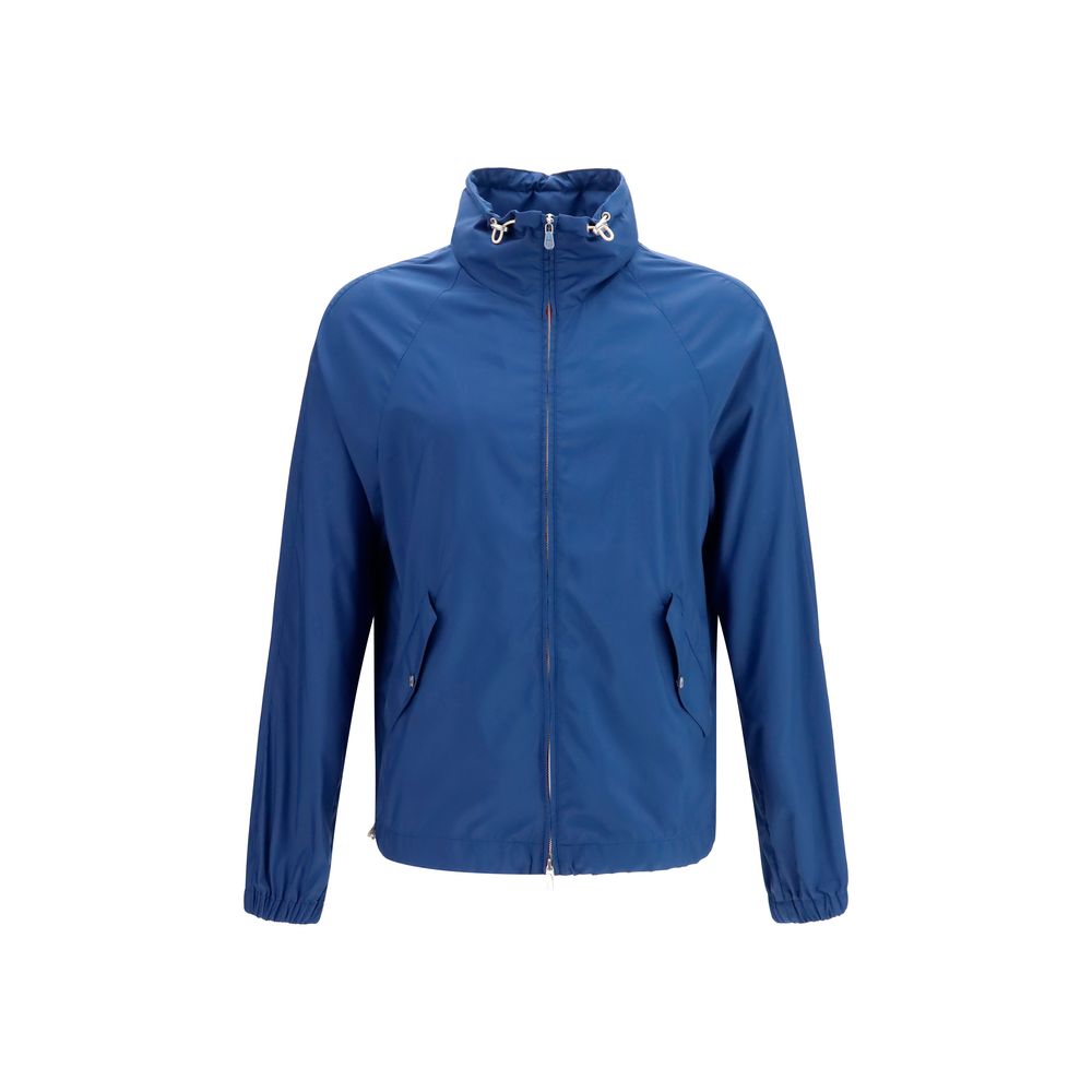 Brunello Cucinelli Blue Polyester Shell Jacket Brunello Cucinelli