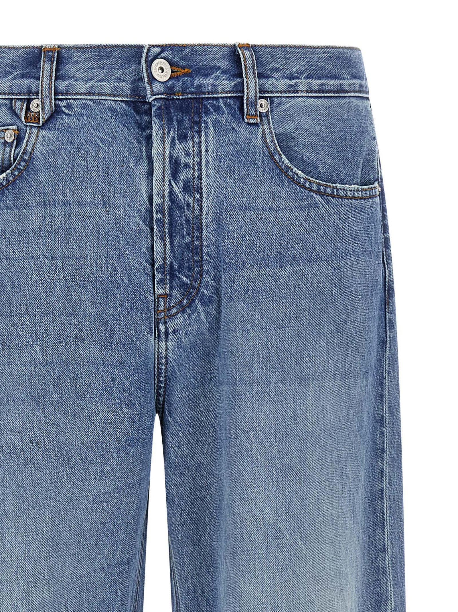 Jacquemus Blue Cotton Straight-Leg Jeans Jacquemus