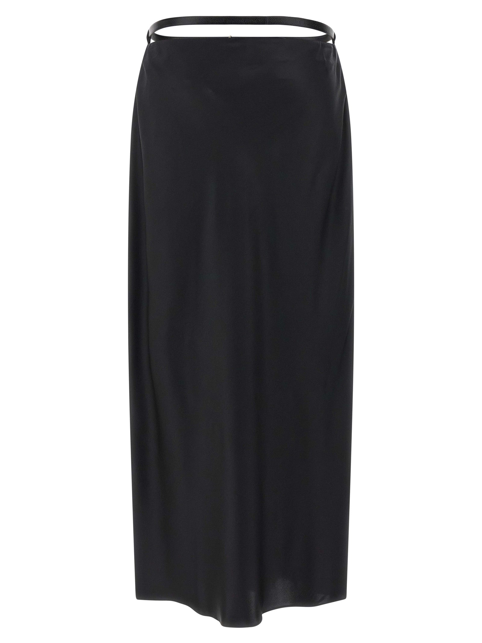 Tom Ford Black Silk Midi Skirt Tom Ford
