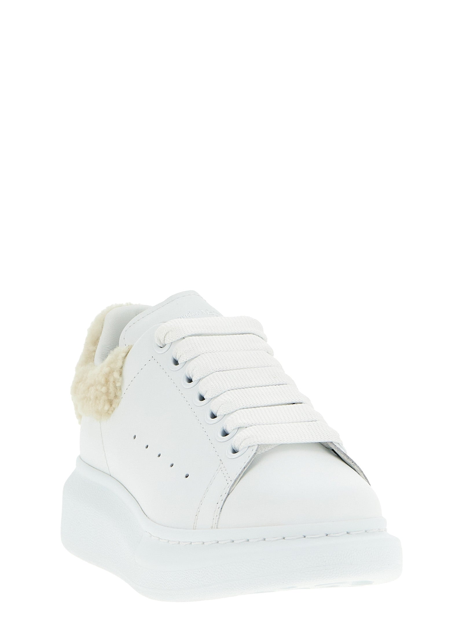 Alexander McQueen Beige Calfskin Chunky Sneakers Alexander McQueen