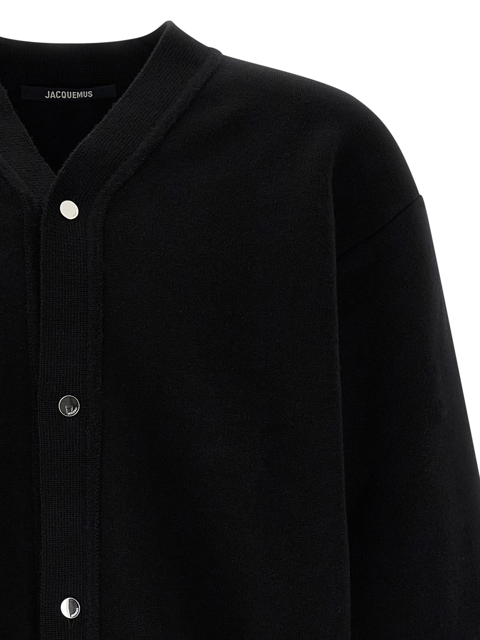 Jacquemus Black Merino Wool Cardigan Jacquemus