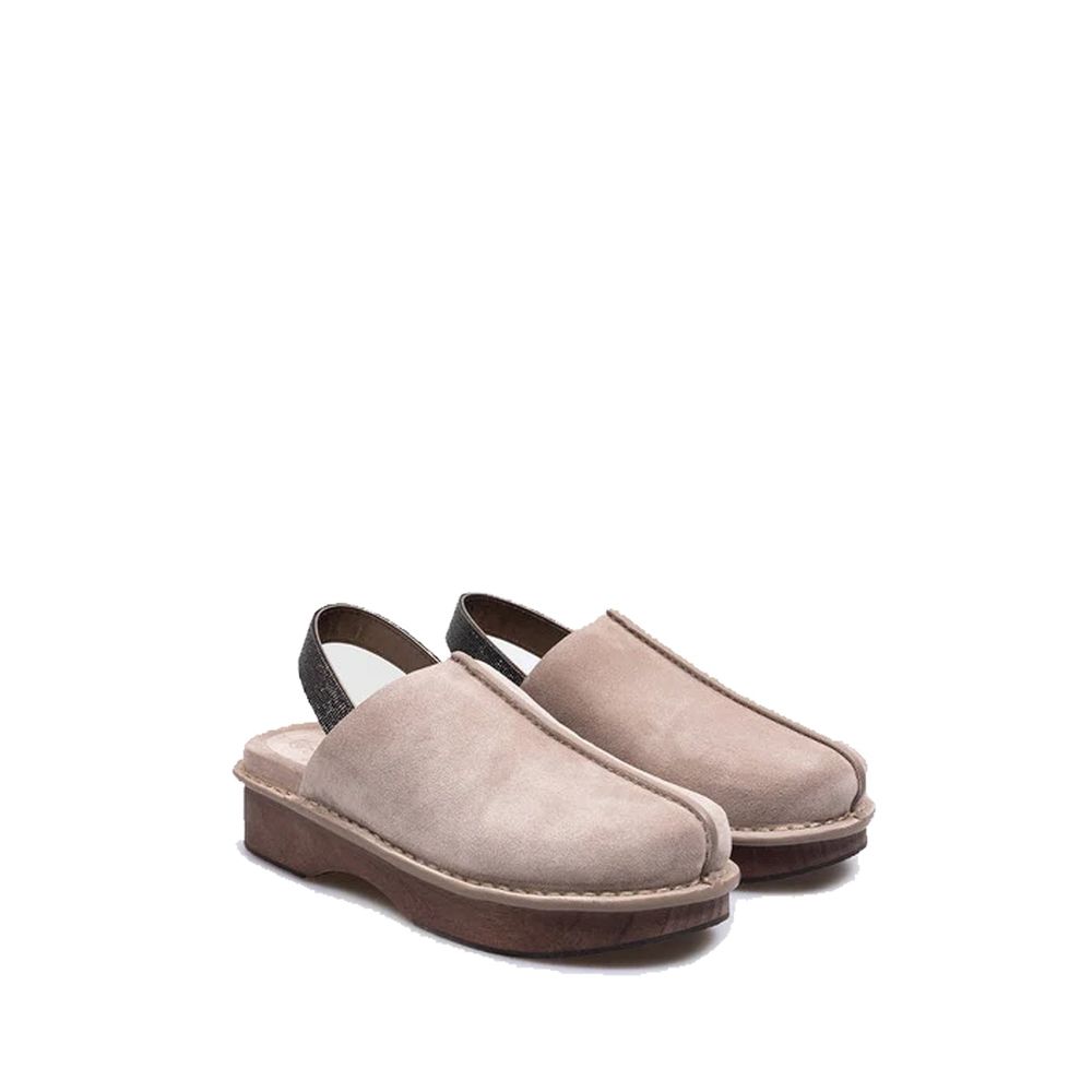 Brunello Cucinelli Brown Leather Mules Brunello Cucinelli