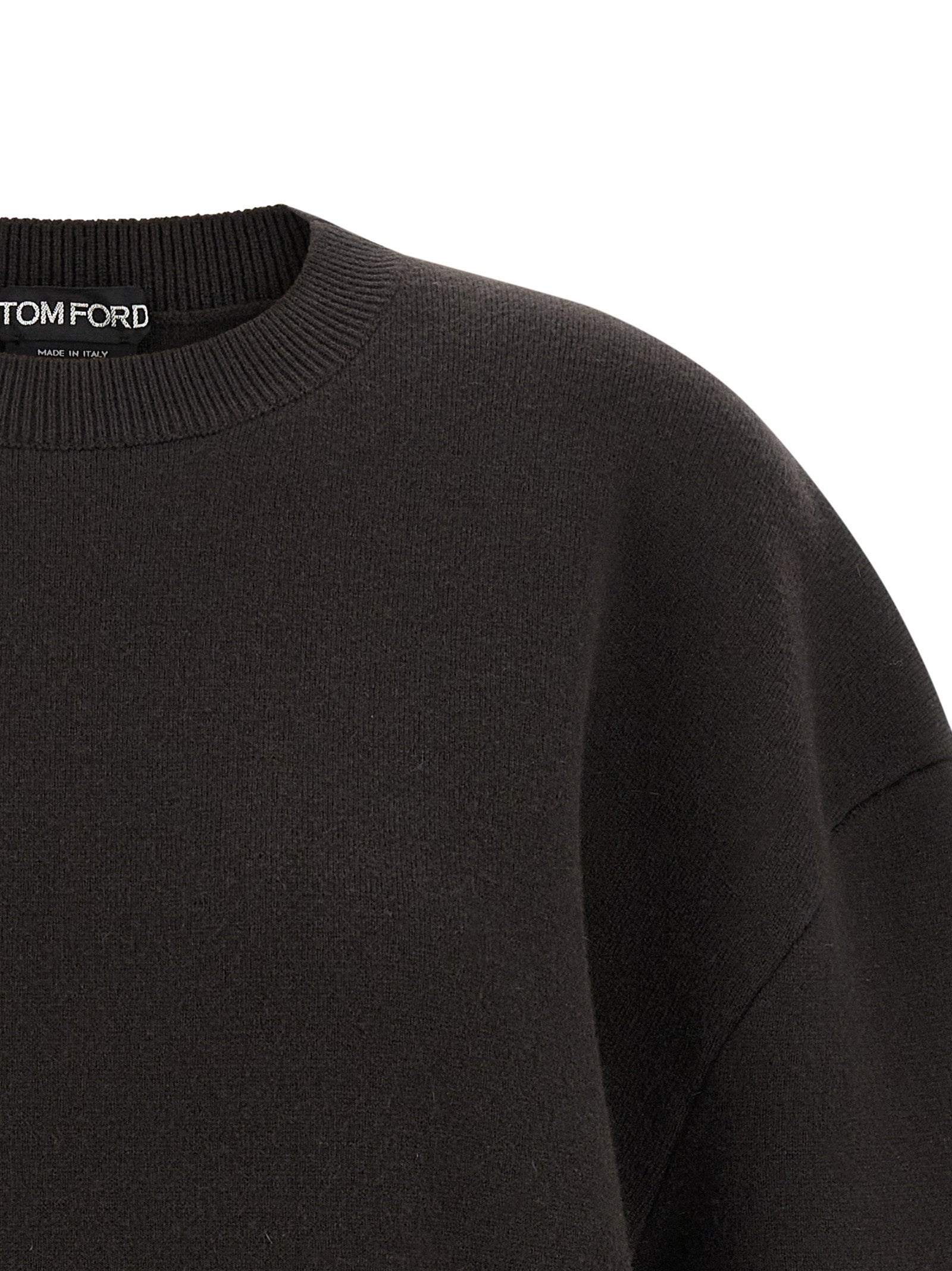 Tom Ford Brown Virgin Wool Short Dress Tom Ford