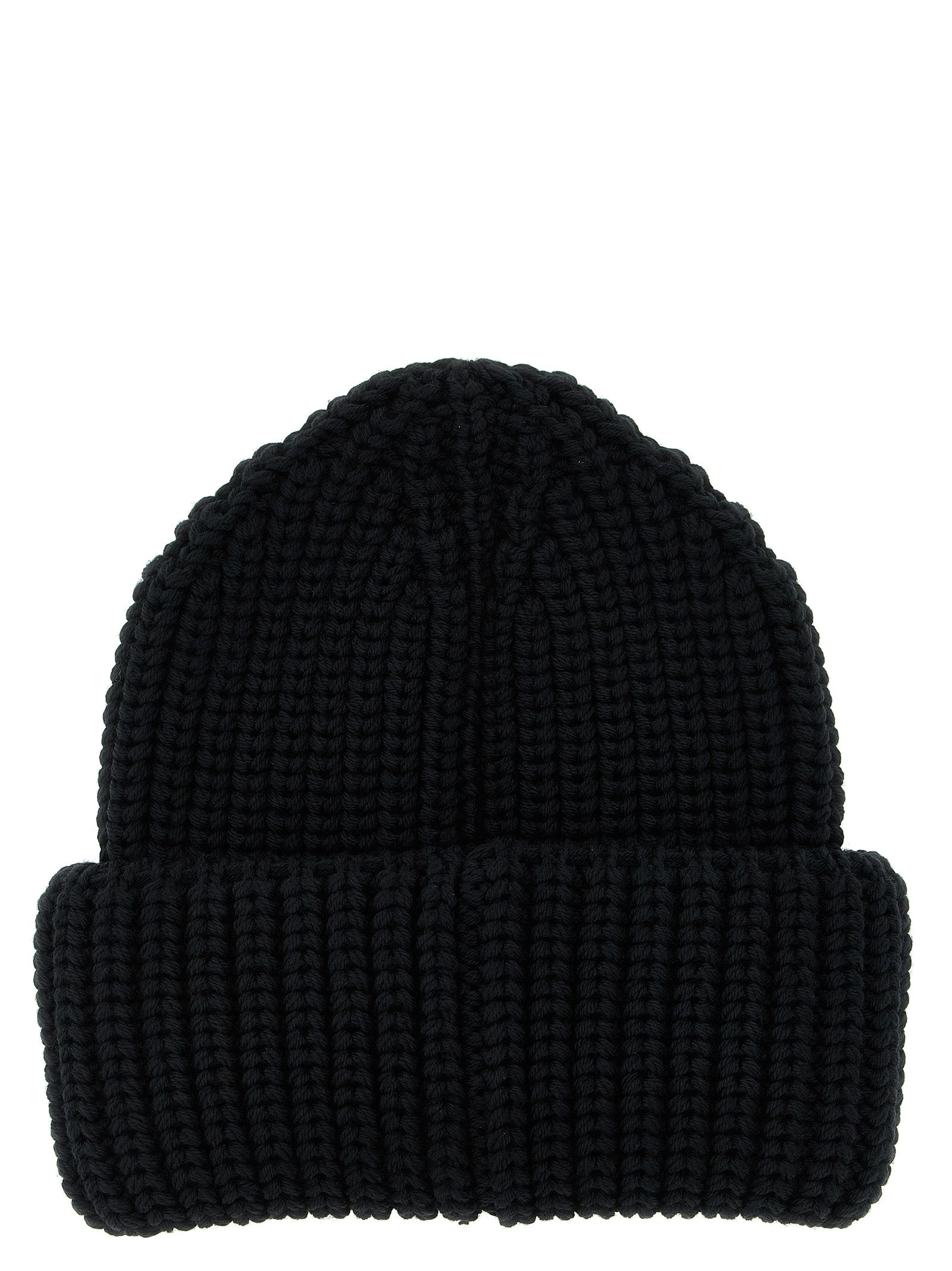 Moncler Grenoble Black Virgin Wool Beanie Moncler Grenoble