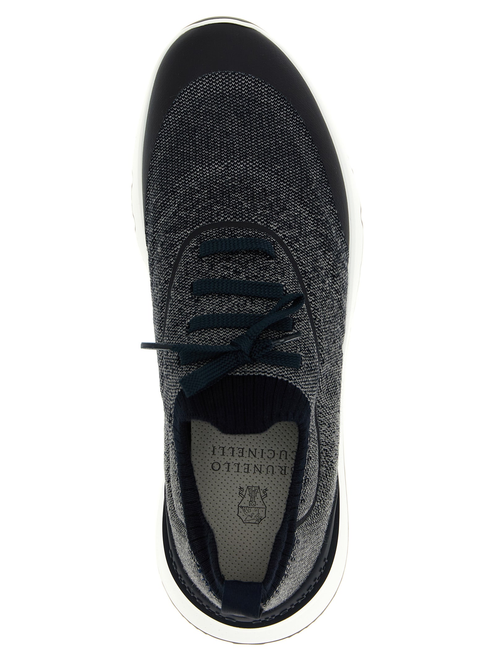 Brunello Cucinelli Blue Cotton Athletic Sneakers Brunello Cucinelli