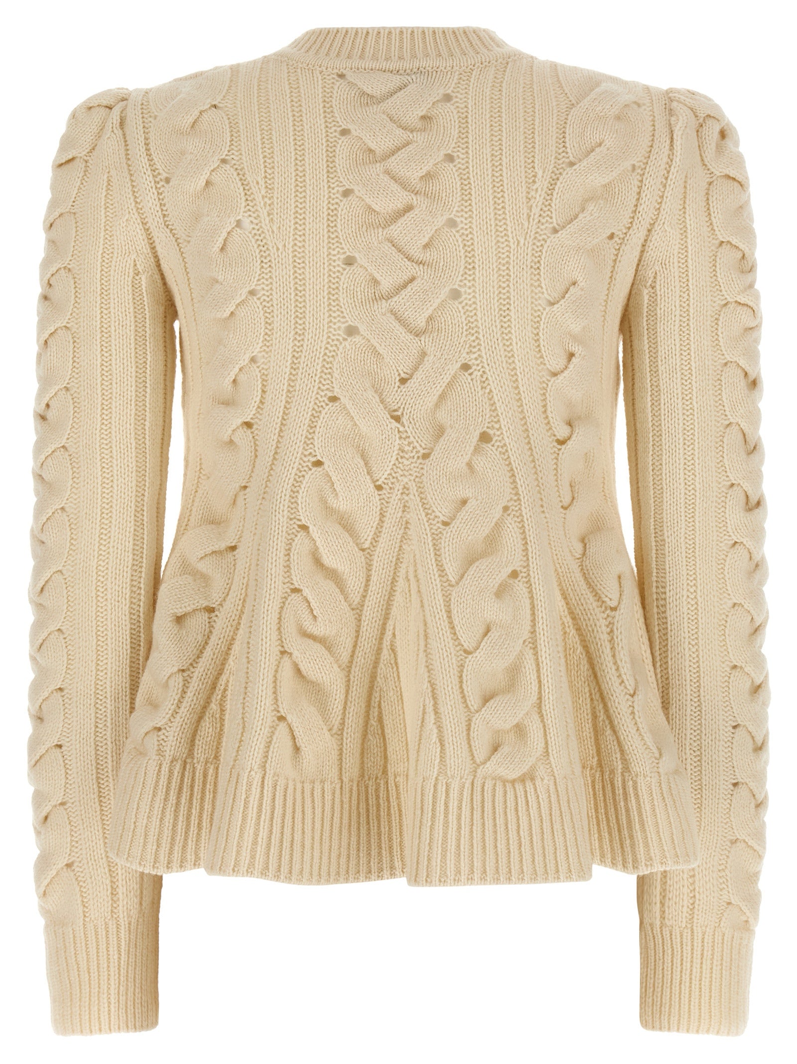 Alexander McQueen Beige Wool Cardigan
