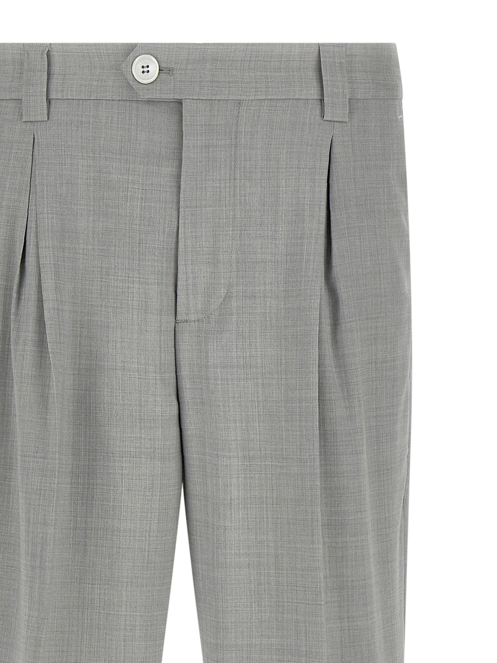 Brunello Cucinelli Gray Virgin Wool Dress Pants Brunello Cucinelli