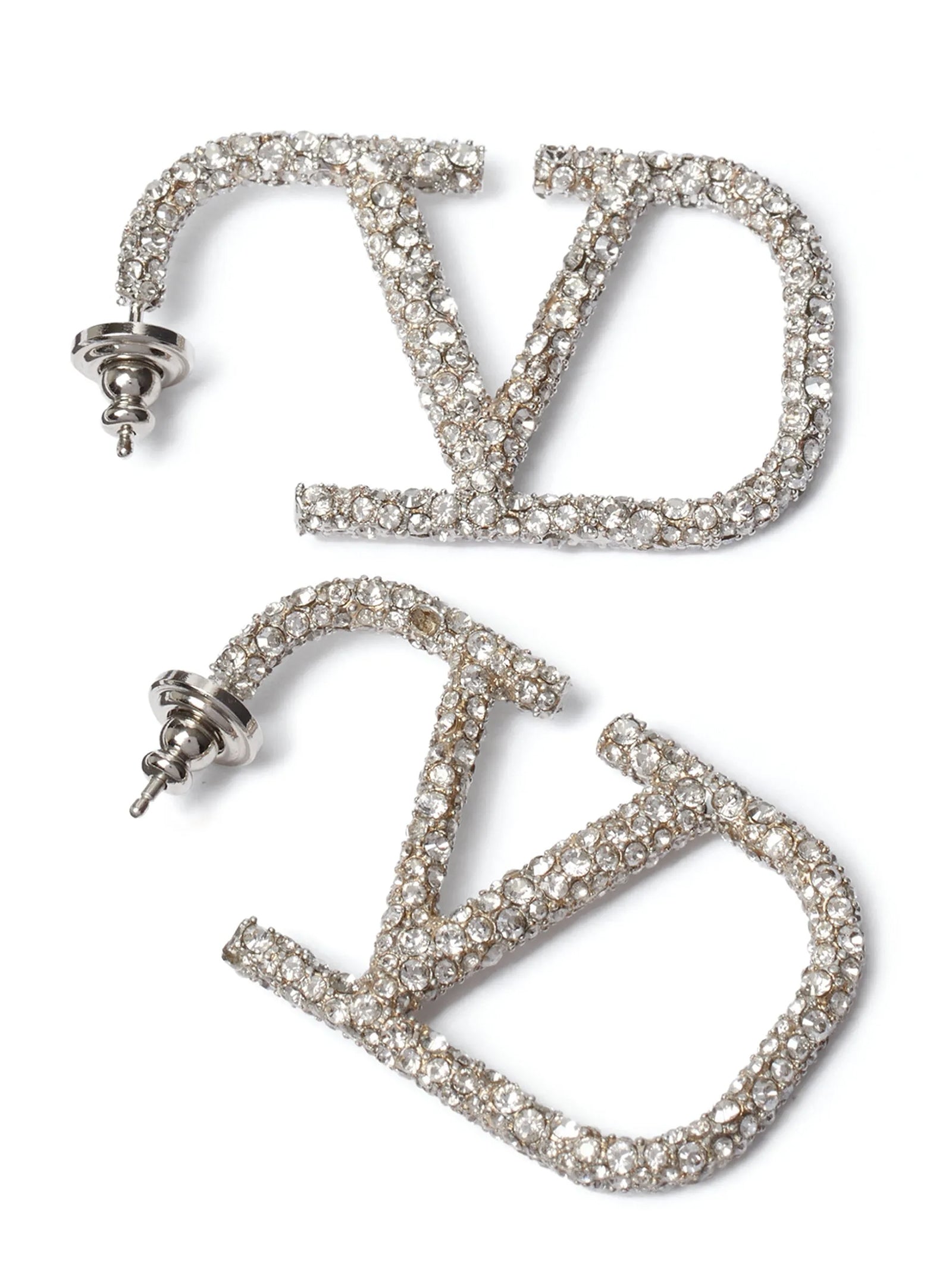Valentino Garavani Silver Stainless Steel Earrings Valentino Garavani