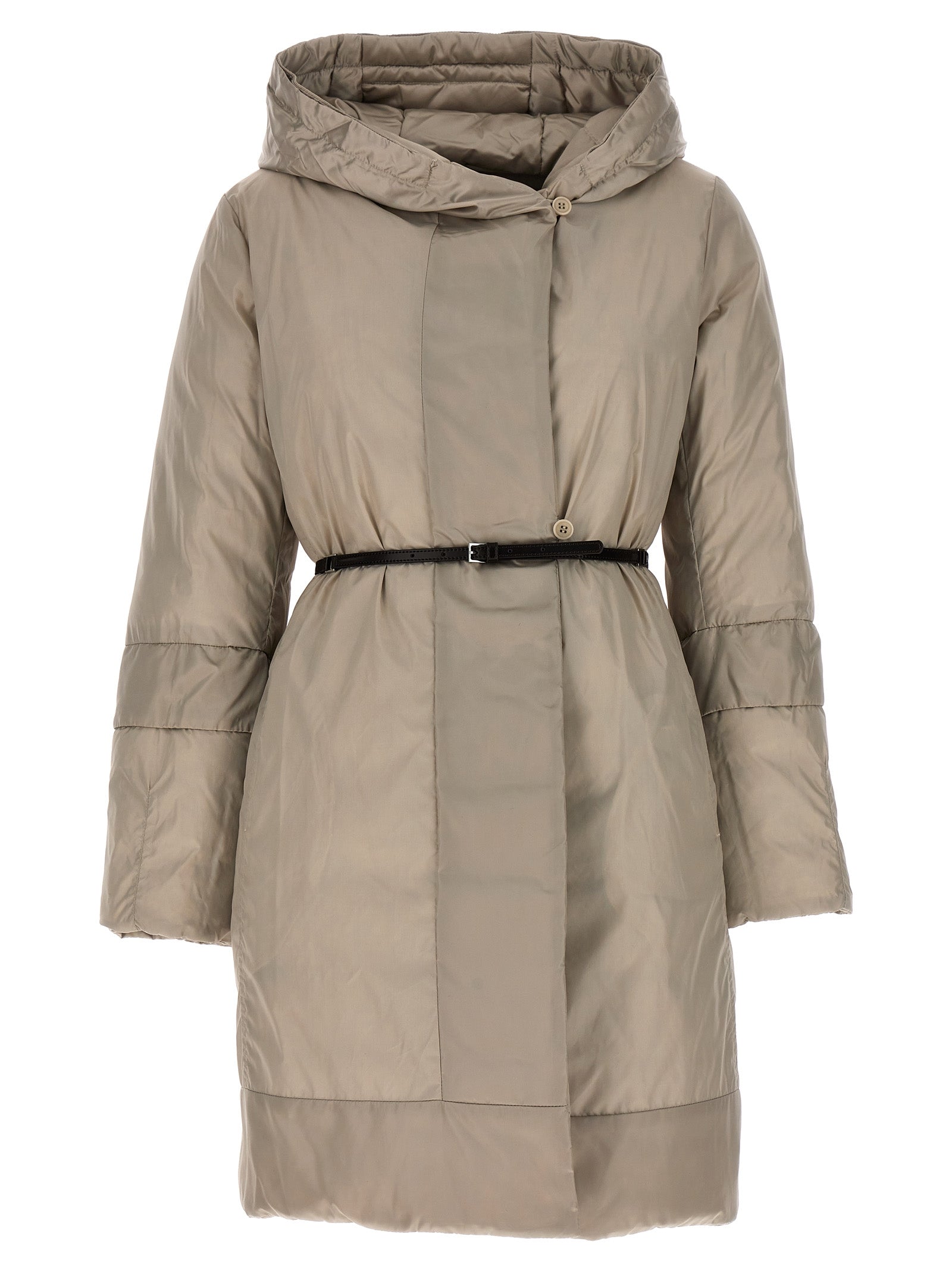 Max Mara Beige Polyamide Full-Length Jacket Max Mara