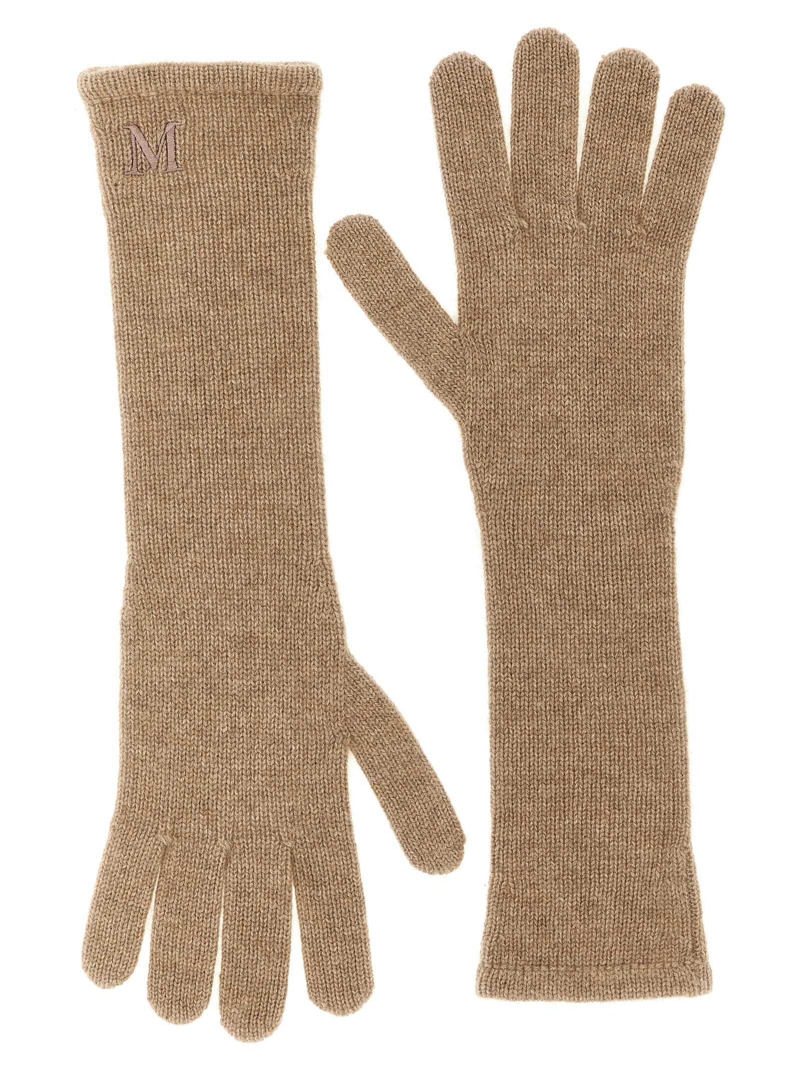 Max Mara Beige Cashmere Gloves Max Mara