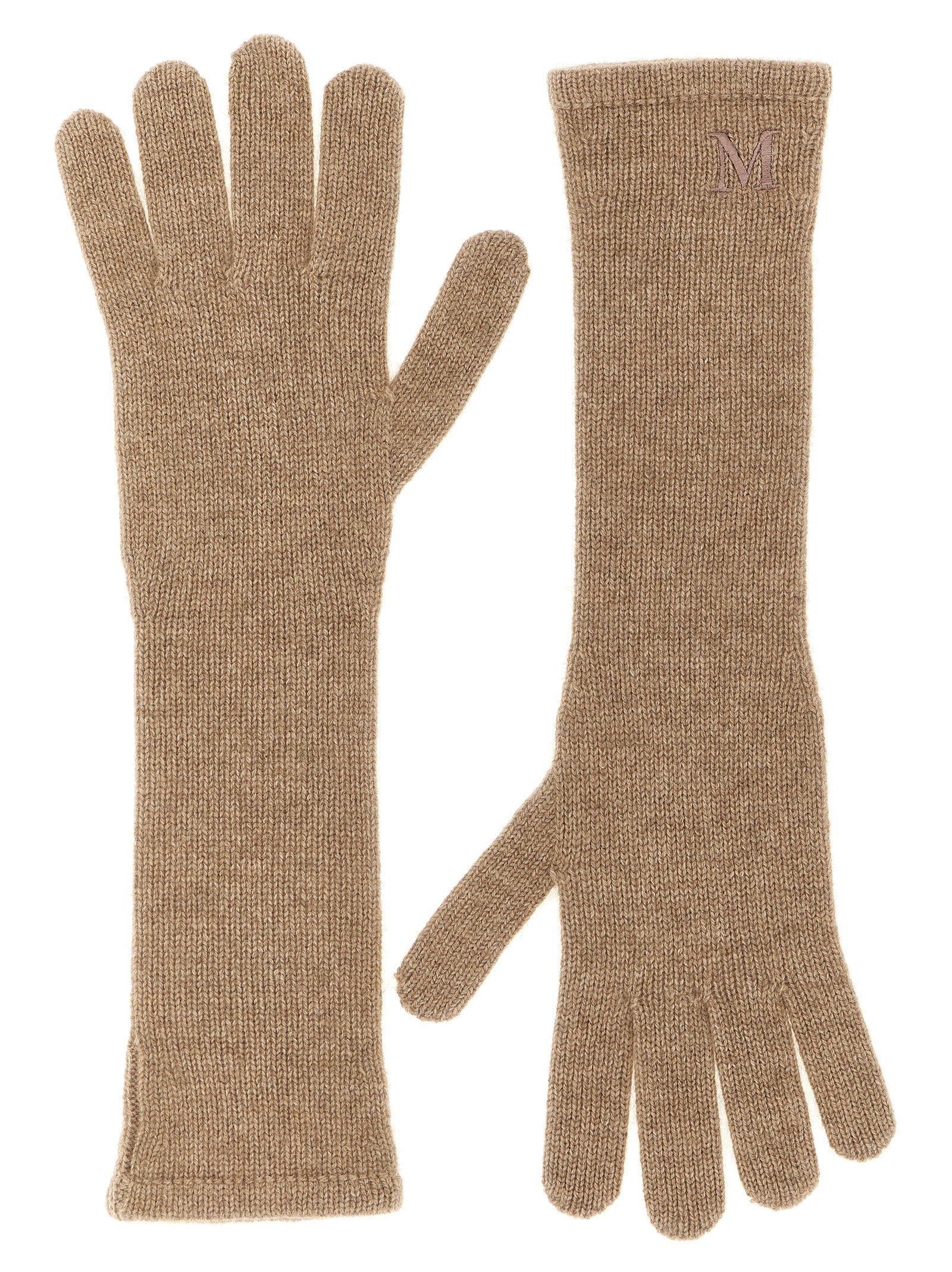 Max Mara Beige Cashmere Gloves Max Mara