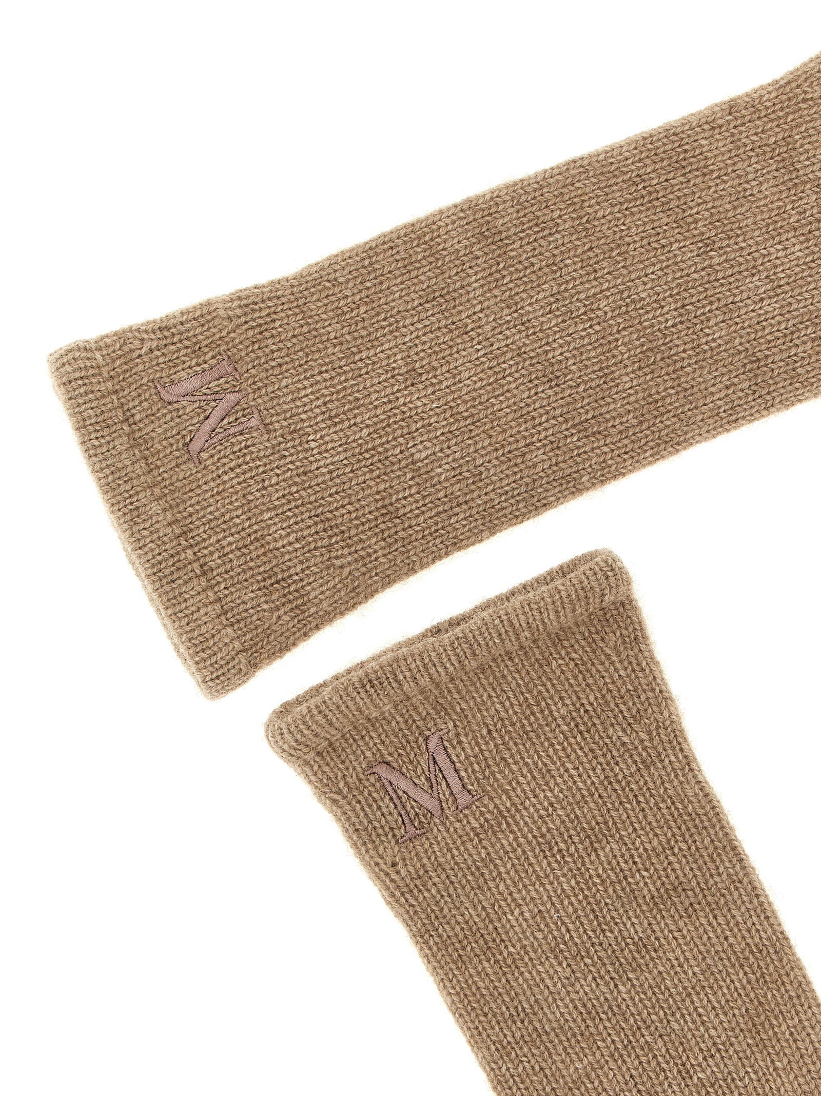 Max Mara Beige Cashmere Gloves Max Mara