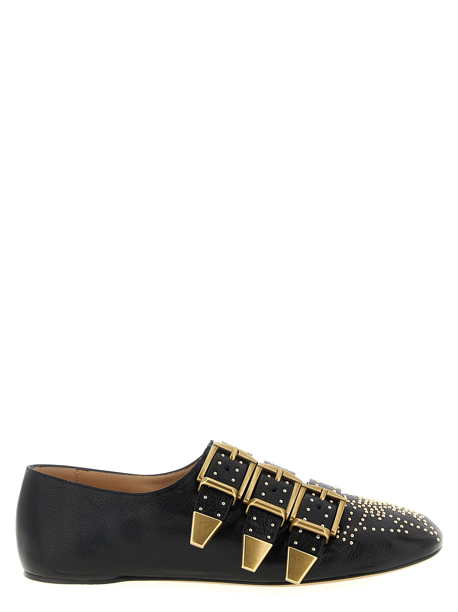 Chloé Black Lamb Leather Ballet Flats Chloé