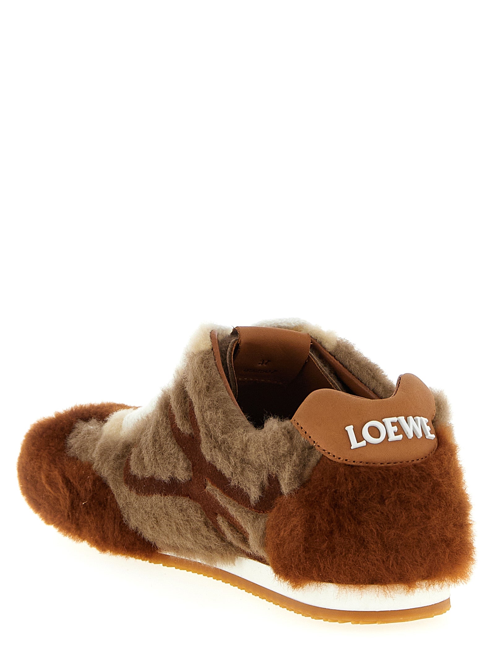 Loewe Brown Lamb Leather Low Top Sneakers Loewe