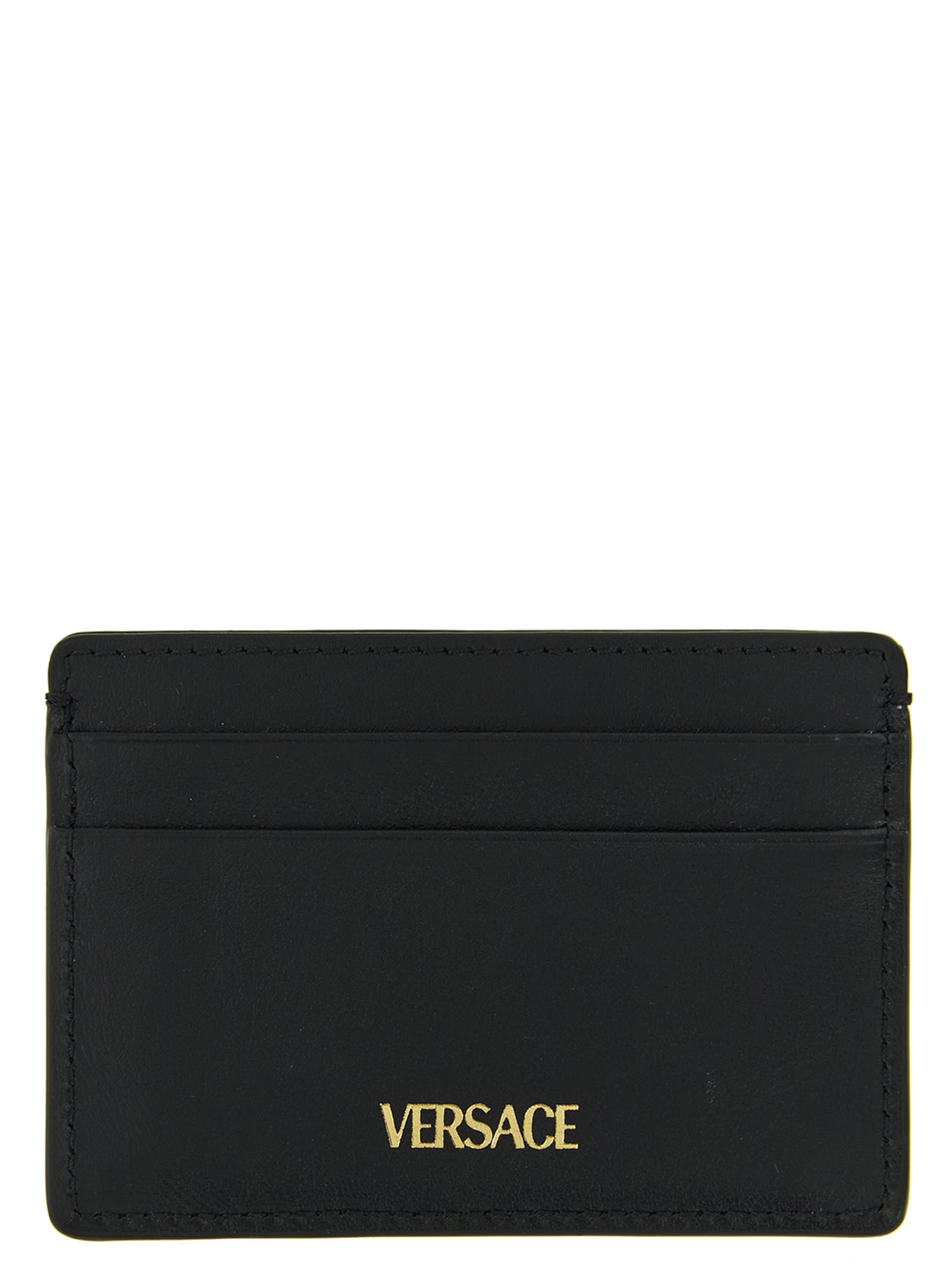 Versace Black Calfskin Cardholder Versace