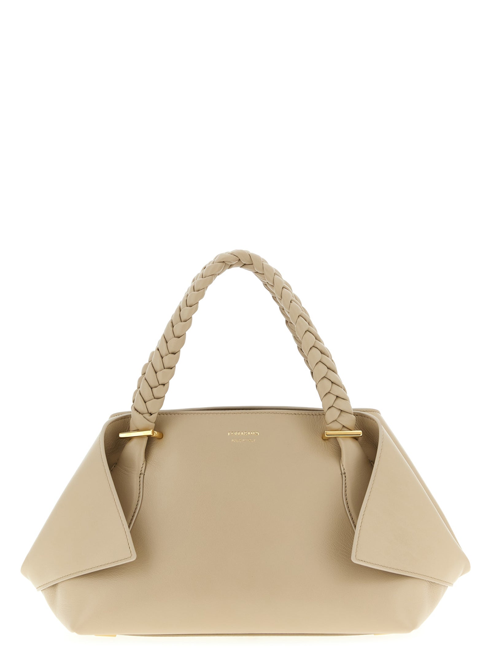 Ferragamo Gray Calfskin Handbag Ferragamo