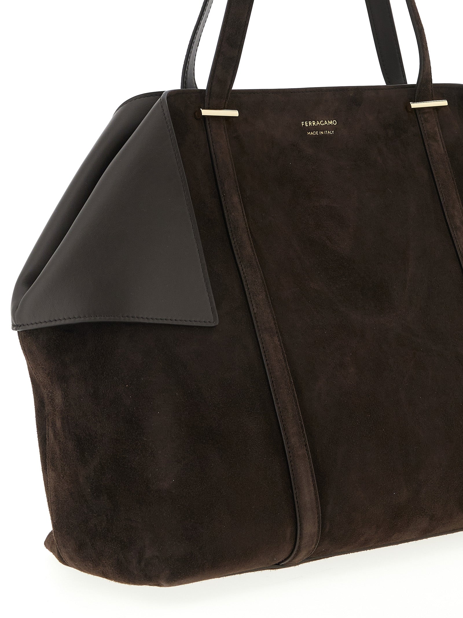 Ferragamo Brown Goatskin Shoulder Bag Ferragamo