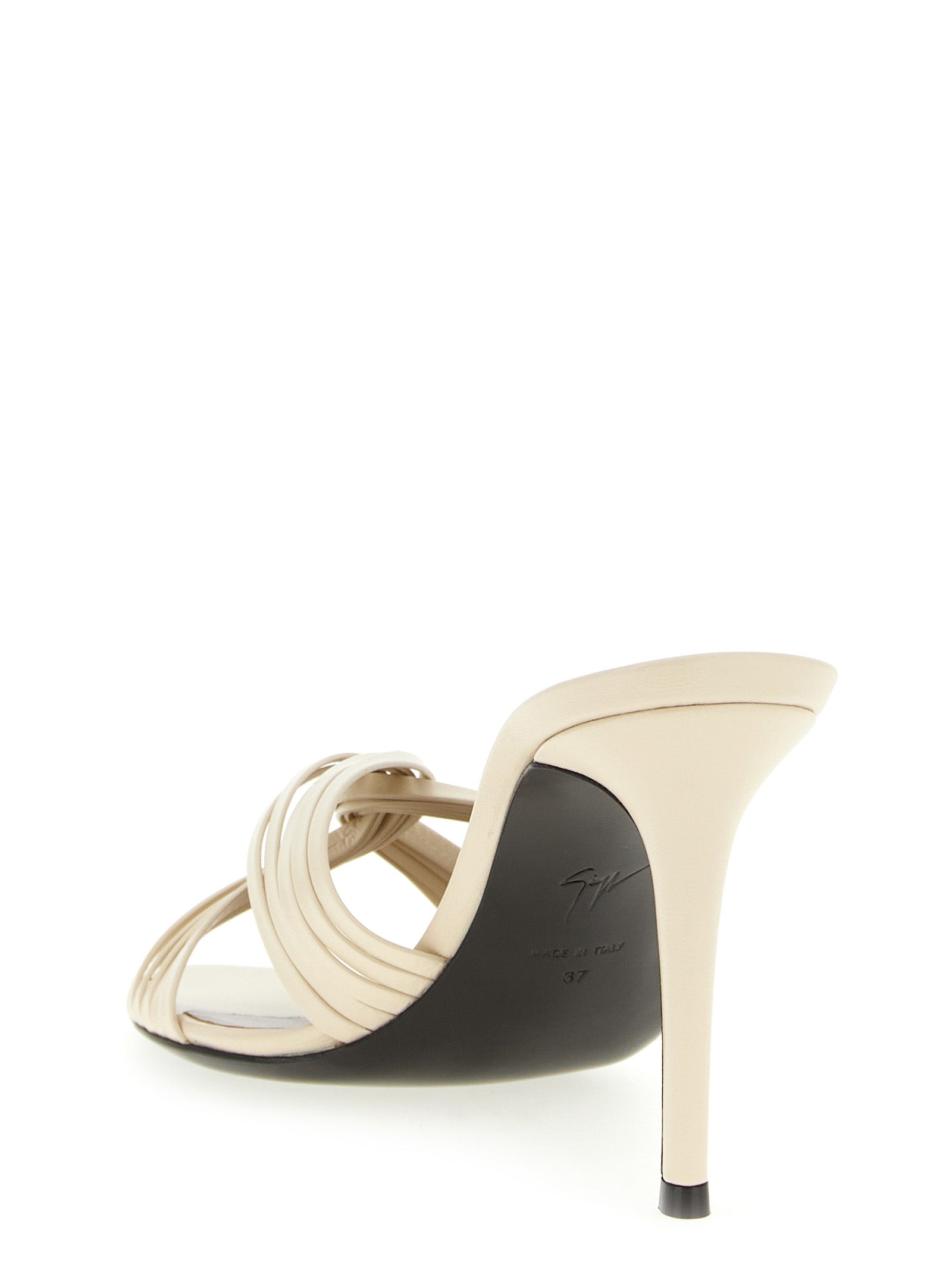 Giuseppe Zanotti White Calfskin Stiletto Heel Sandals Giuseppe Zanotti