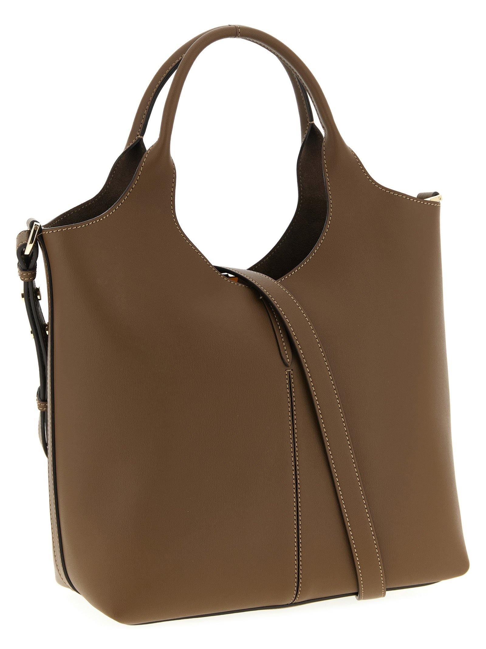 Tod's Brown Calfskin Handbag Tod's