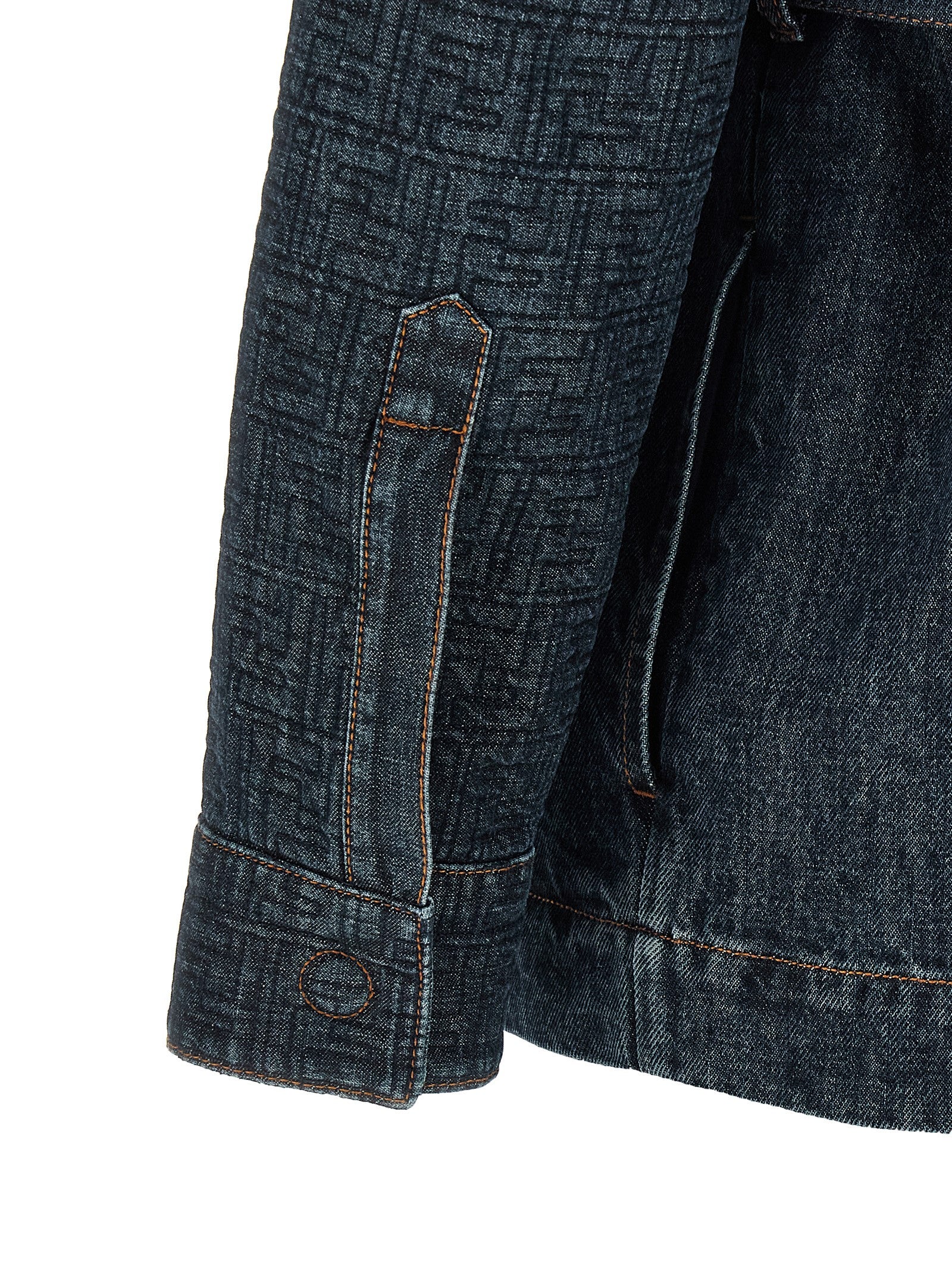 Fendi Blue Cotton Denim Jacket Fendi