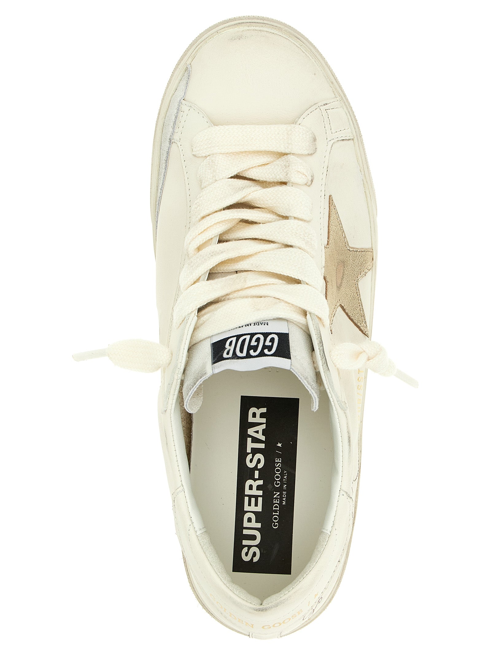 Golden Goose White Cowhide Low Top Sneakers Golden Goose
