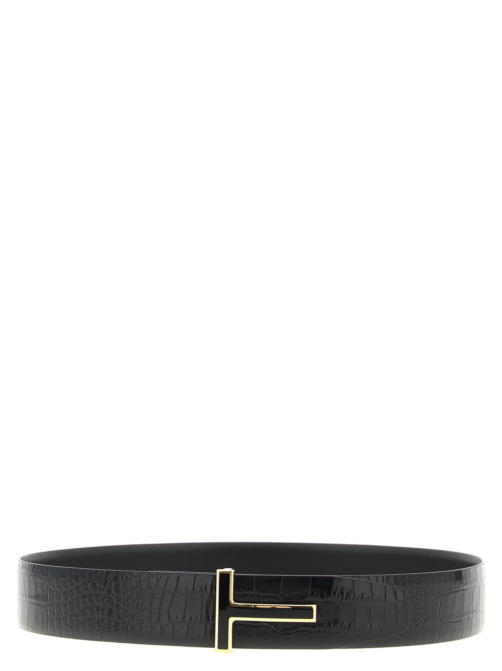 Tom Ford Black Calfskin Regular Belt Tom Ford