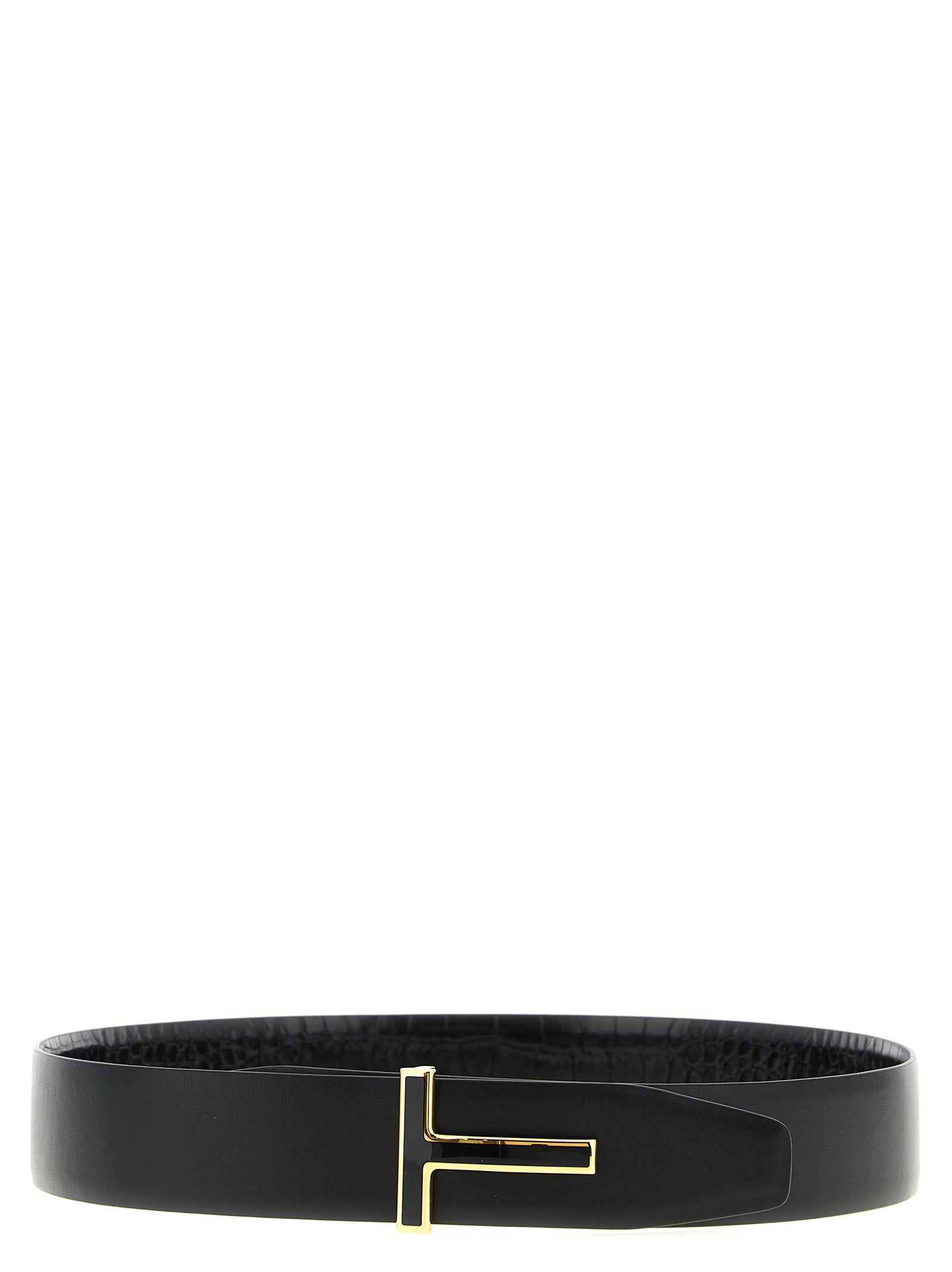 Tom Ford Black Calfskin Regular Belt Tom Ford