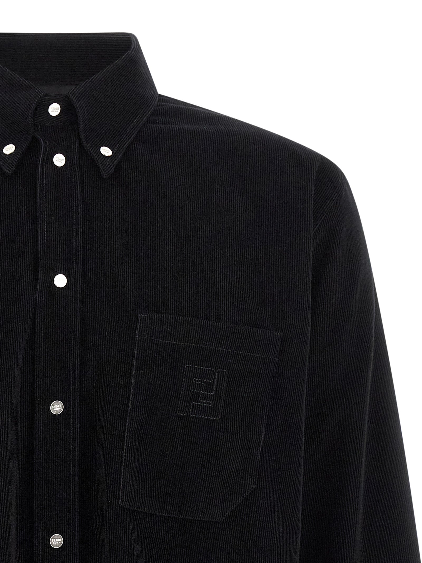 Fendi Black Cotton Blouse Fendi