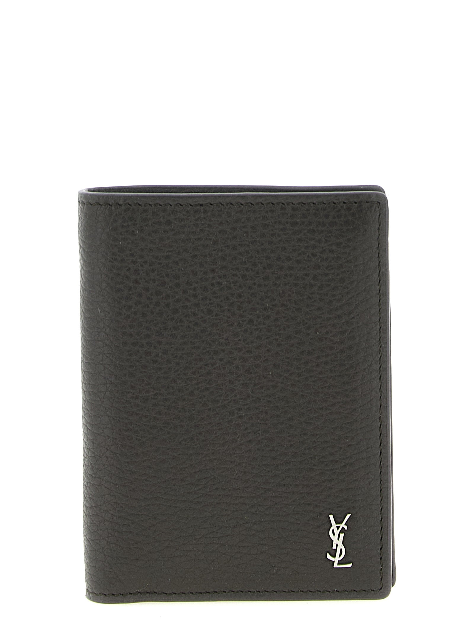 Saint Laurent Brown Calfskin Leather Wallet Saint Laurent