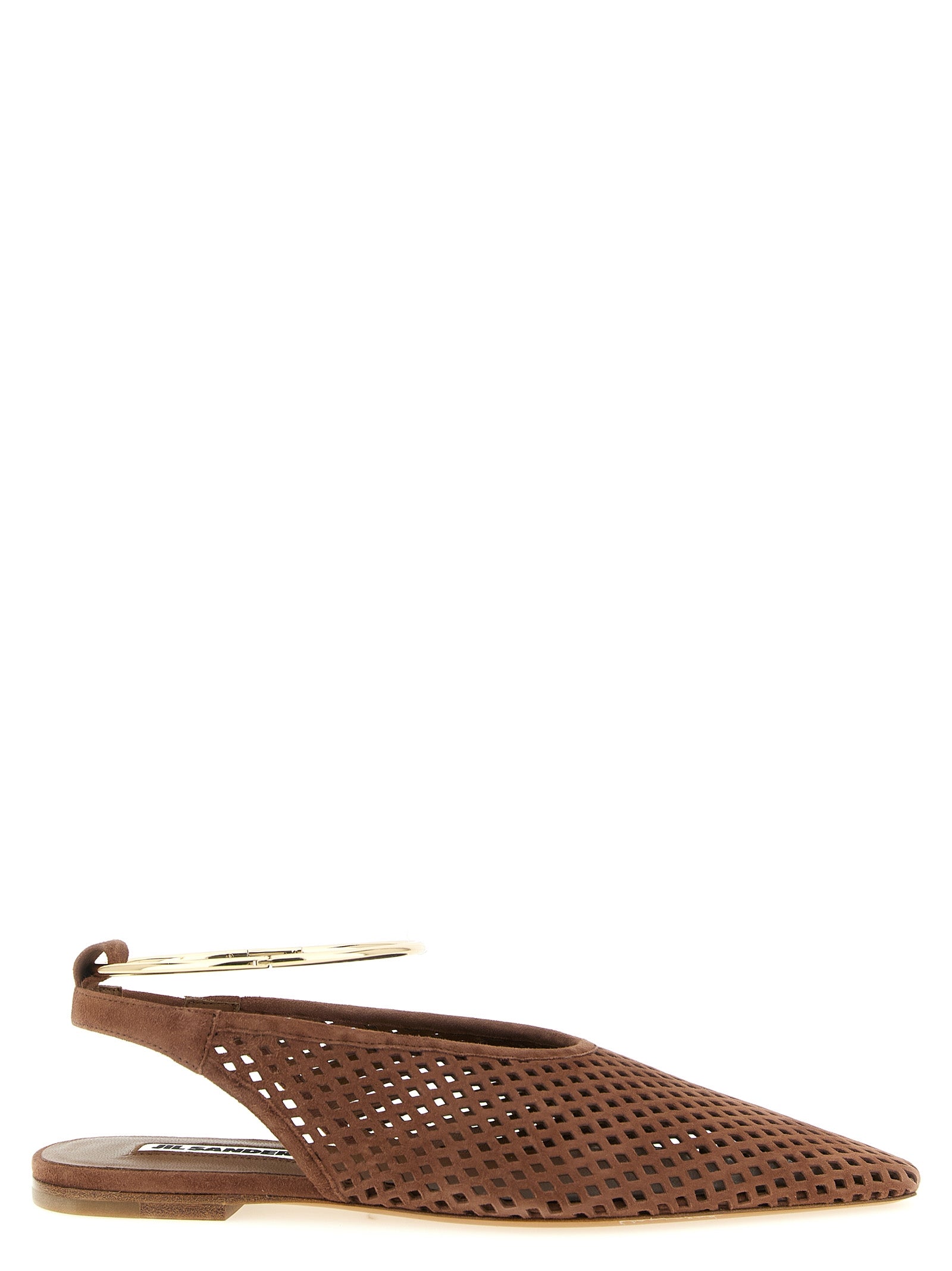 Jil Sander Brown Goatskin Ballet Flats Jil Sander