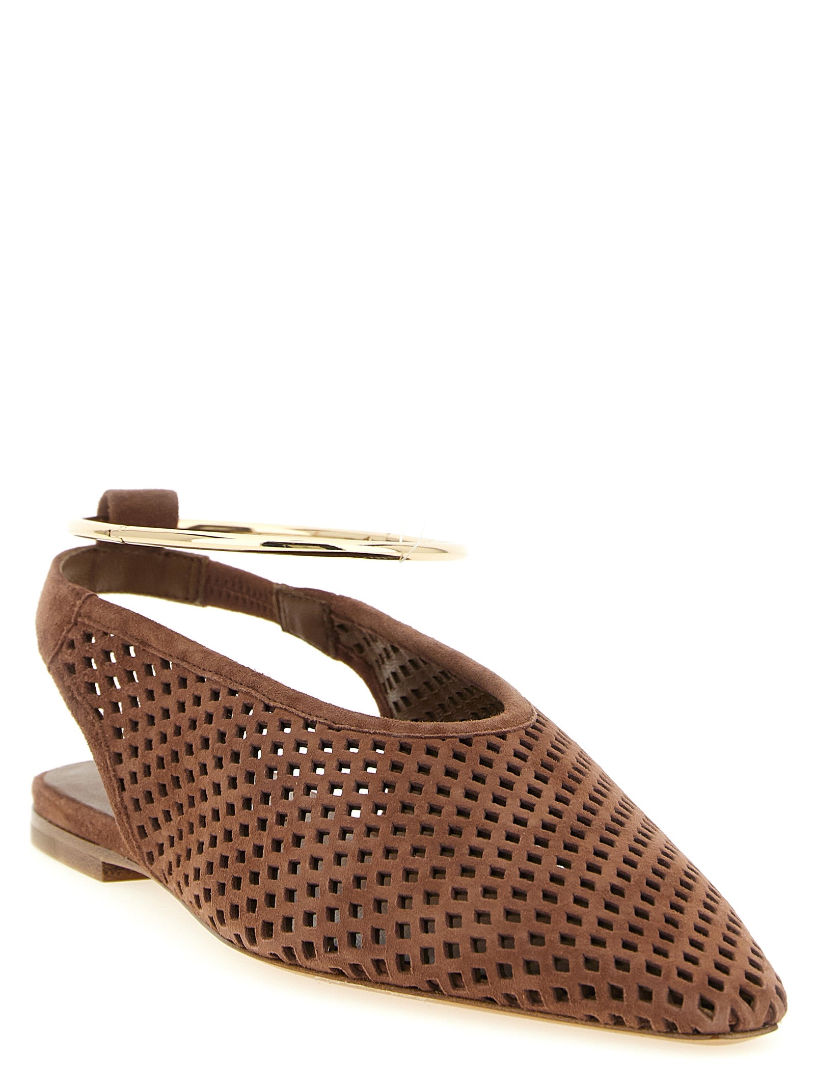 Jil Sander Brown Goatskin Ballet Flats Jil Sander