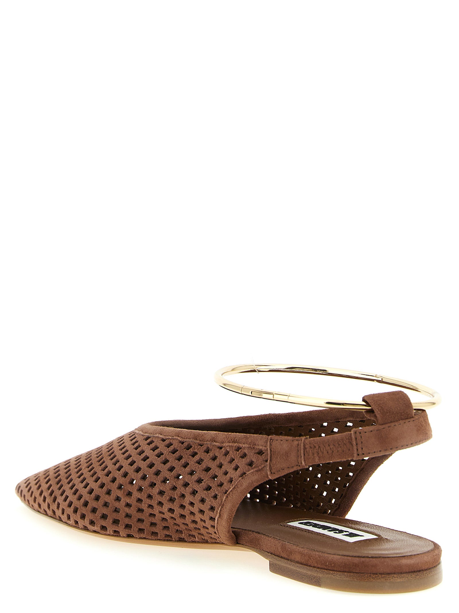 Jil Sander Brown Goatskin Ballet Flats Jil Sander
