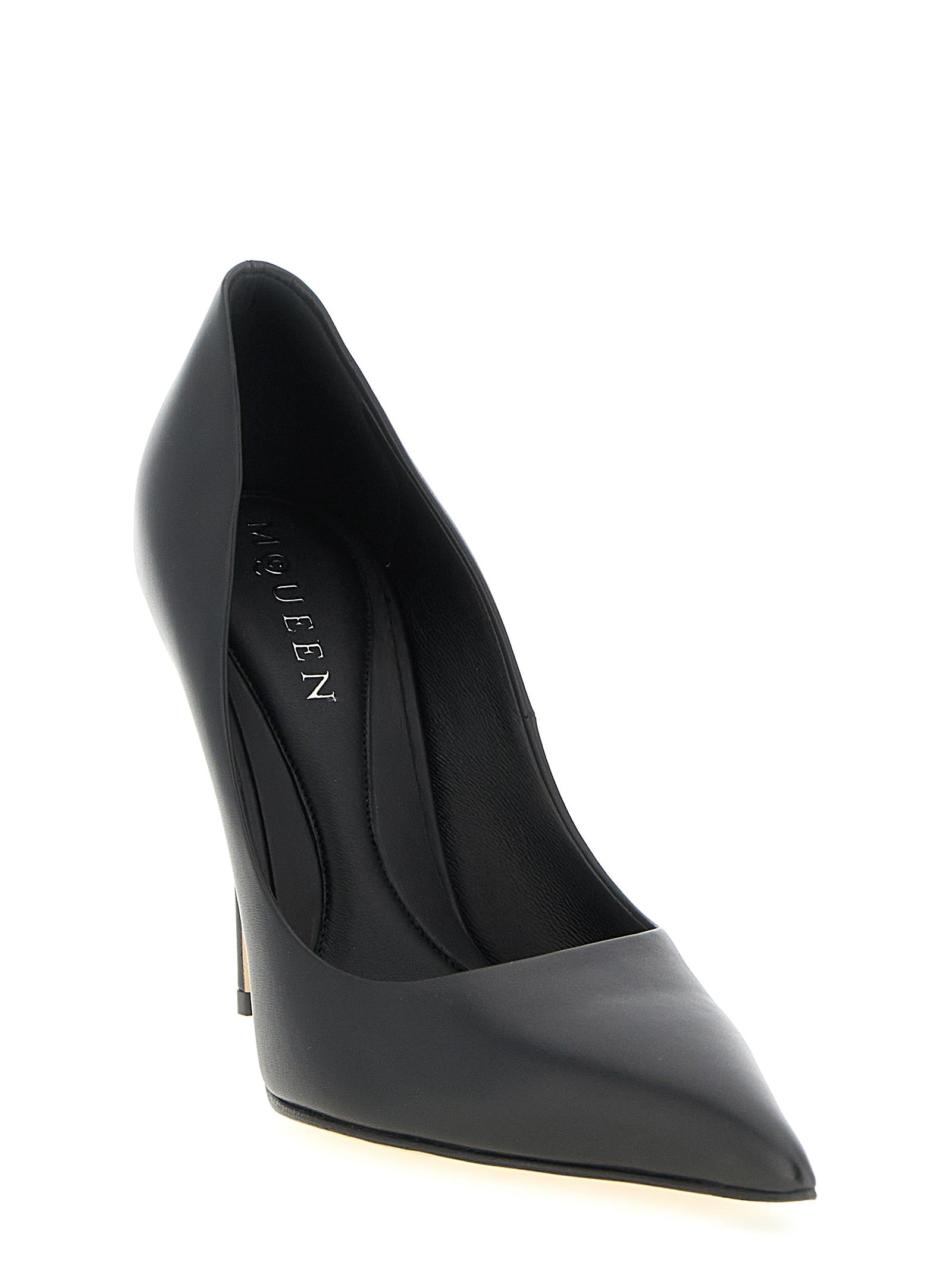 Alexander McQueen Black Calfskin High Heel Pumps Alexander McQueen